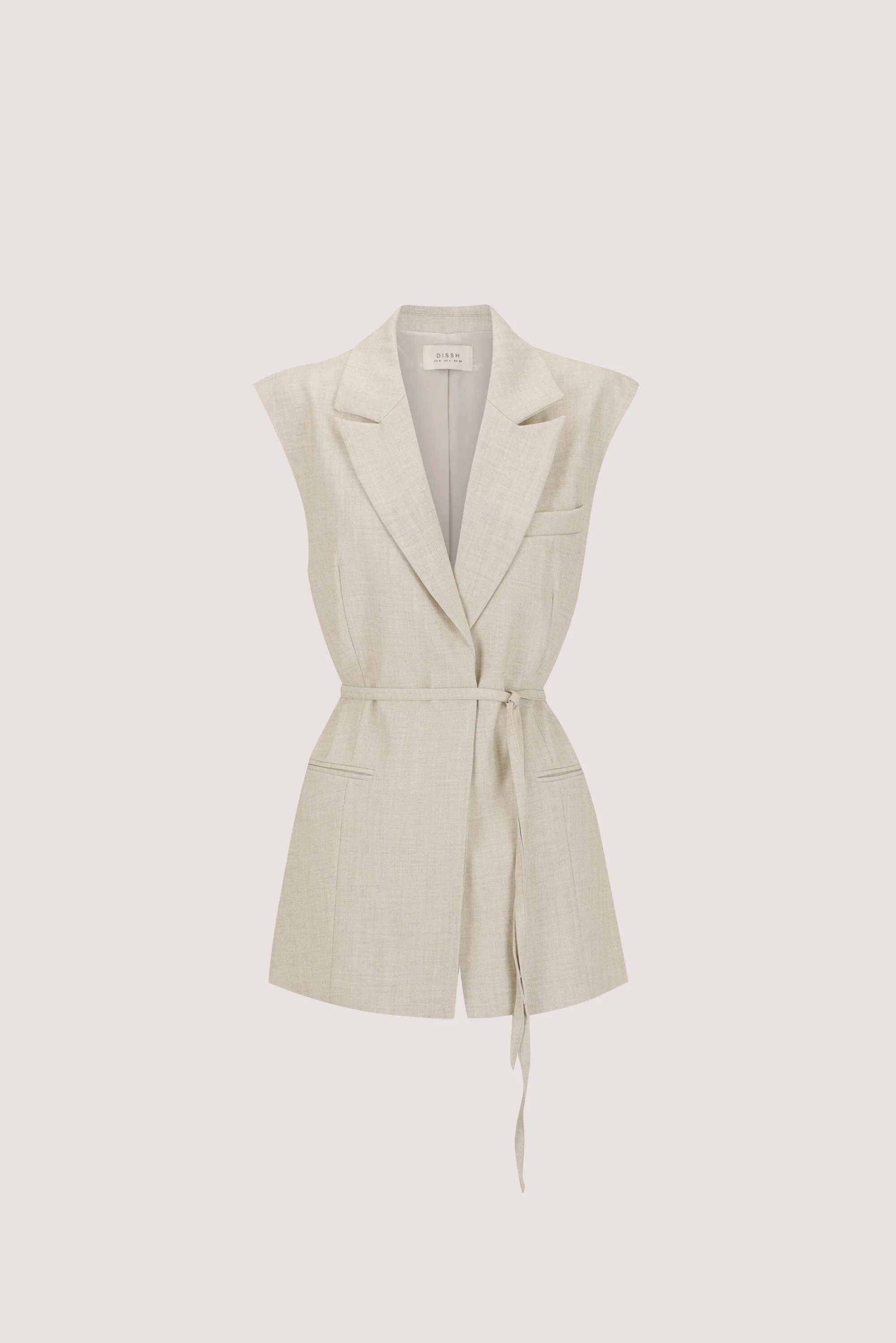 CYRUS NATURAL SLEEVELESS WRAP VEST - Image 8