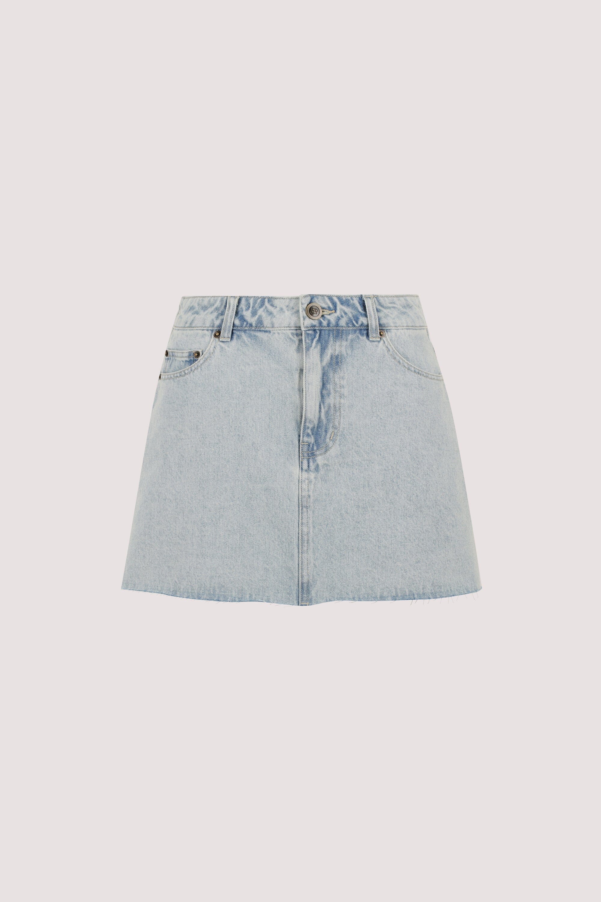 DANA LIGHT RINSE DENIM MINI SKIRT - Image 6