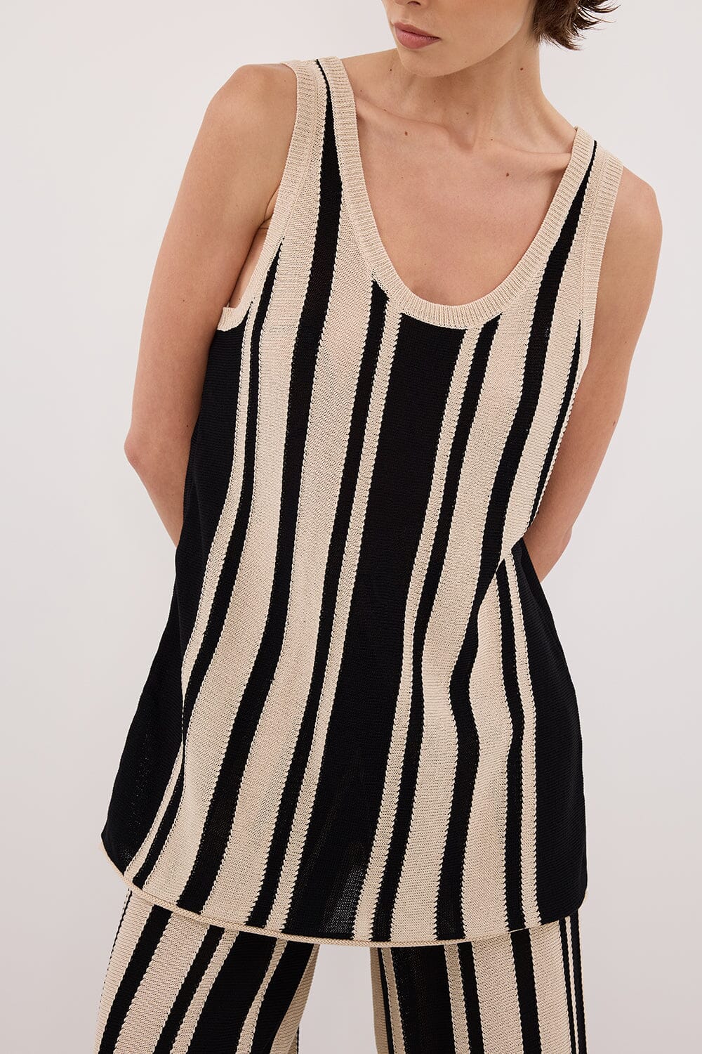 DELPHI STRIPE LONGLINE KNIT TUNIC - Image 6
