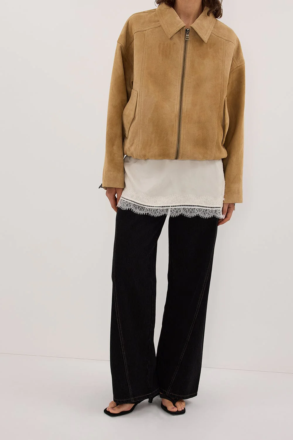 DENVER PAMPAS SUEDE LEATHER BOMBER JACKET - Image 2