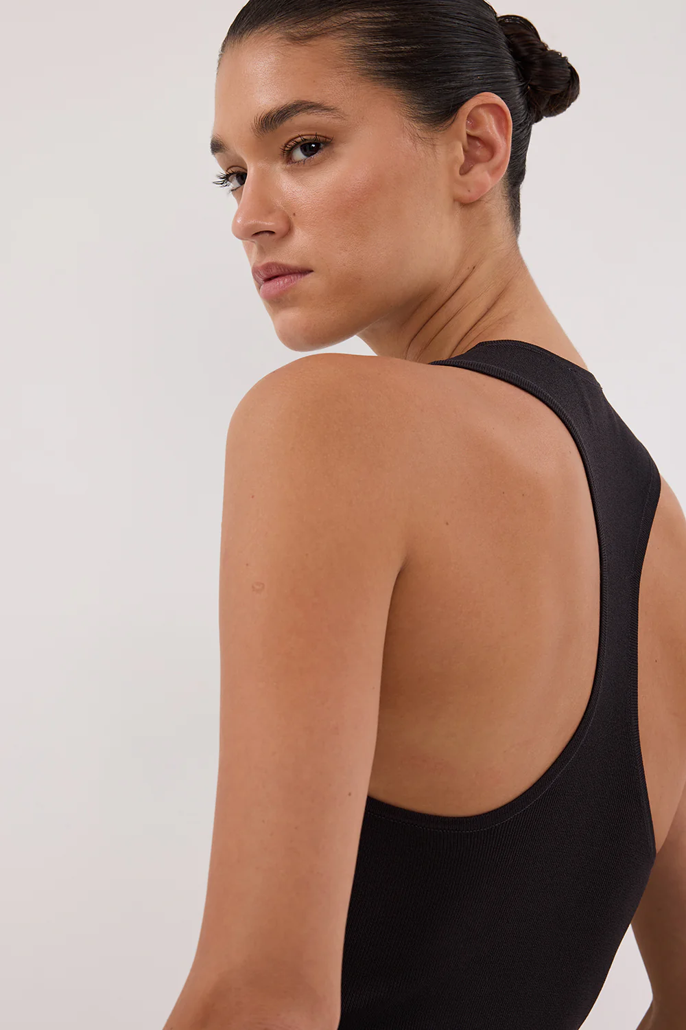 DEVIN WASHED BLACK RACER KNIT TANK - Image 6