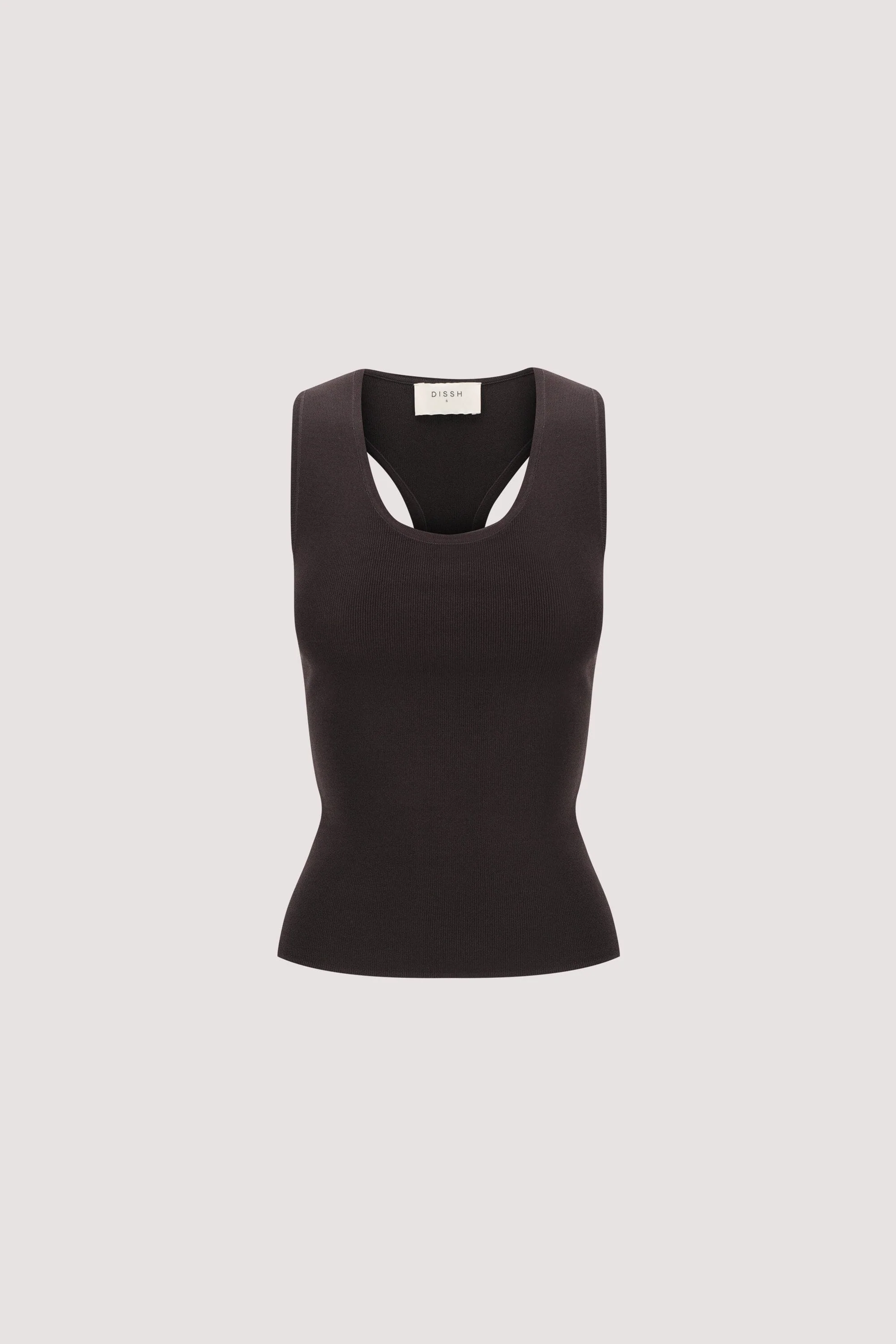 DEVIN WASHED BLACK RACER KNIT TANK - Image 7