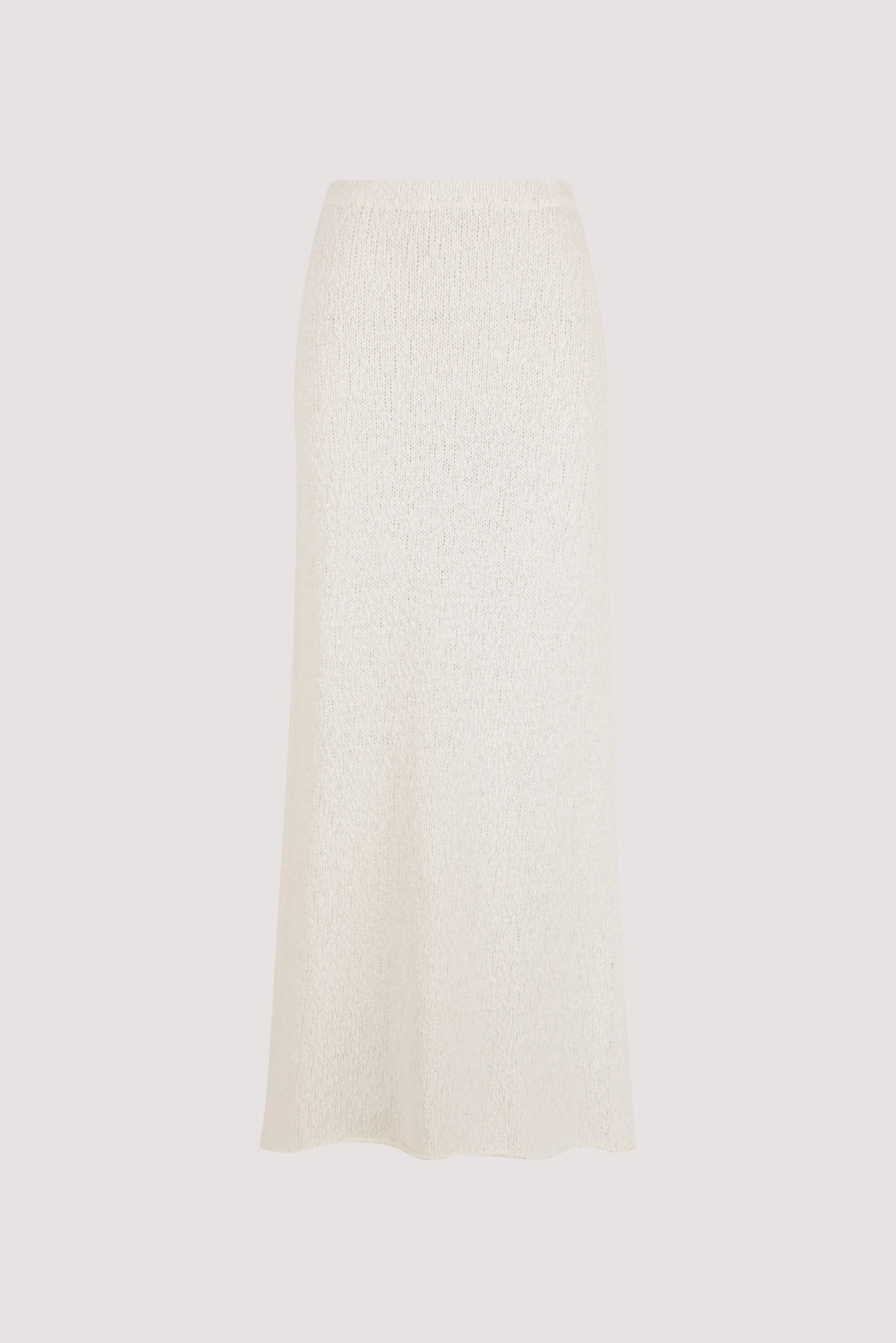DINA OFF WHITE KNIT MIDI SKIRT - Image 8