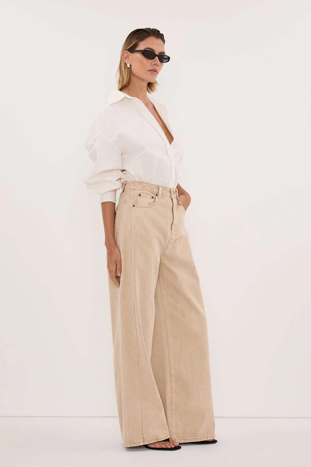 DREW BUFF WIDE LEG DENIM JEAN - Image 4