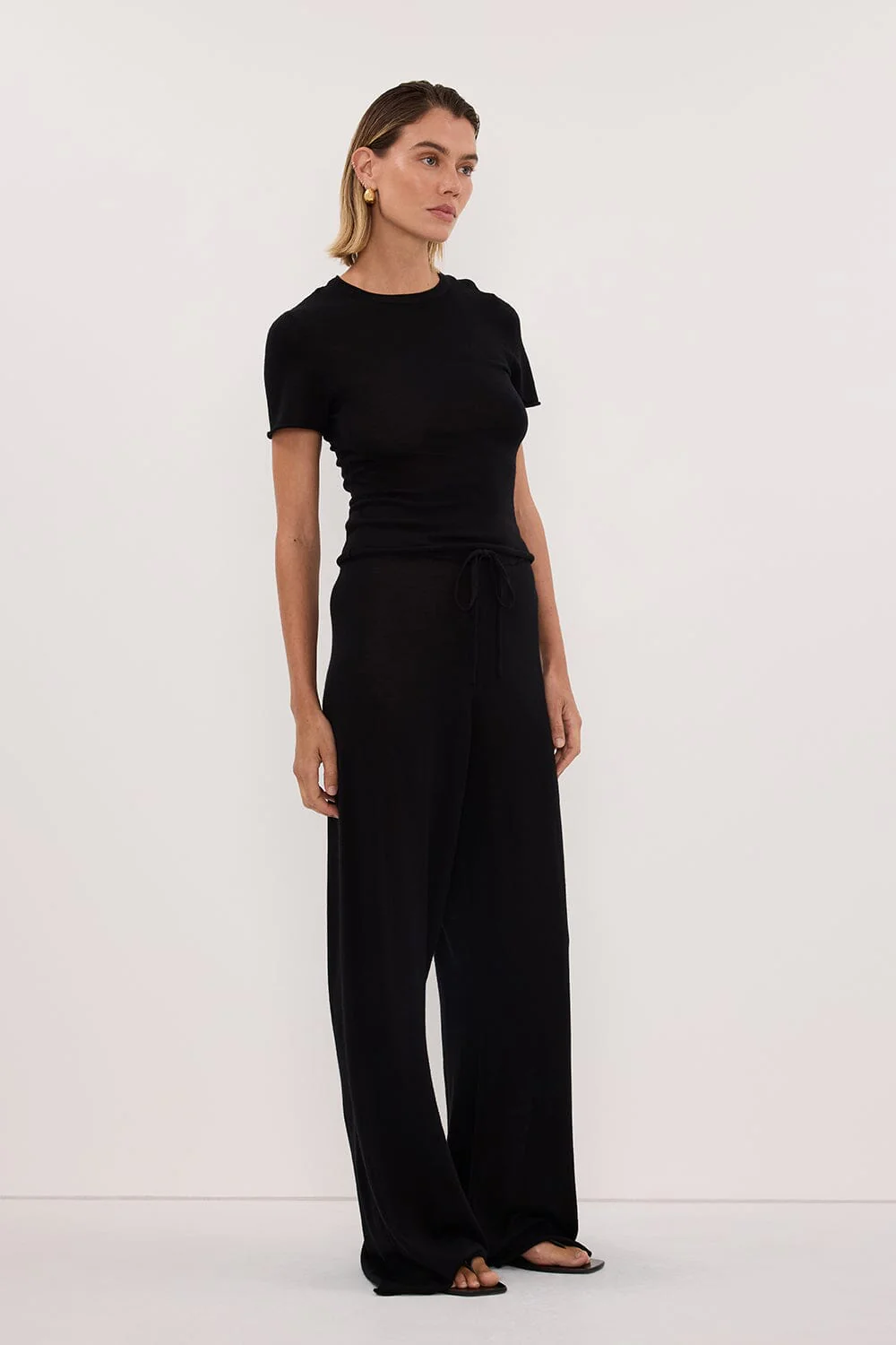 DUKE BLACK MERINO KNIT BABY TEE - Image 3