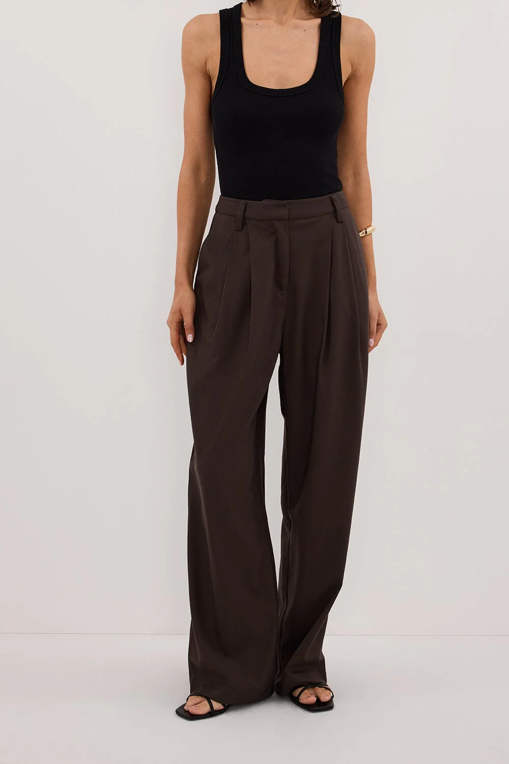EDEN BITTER CHOC TAILORED PANT - Image 2