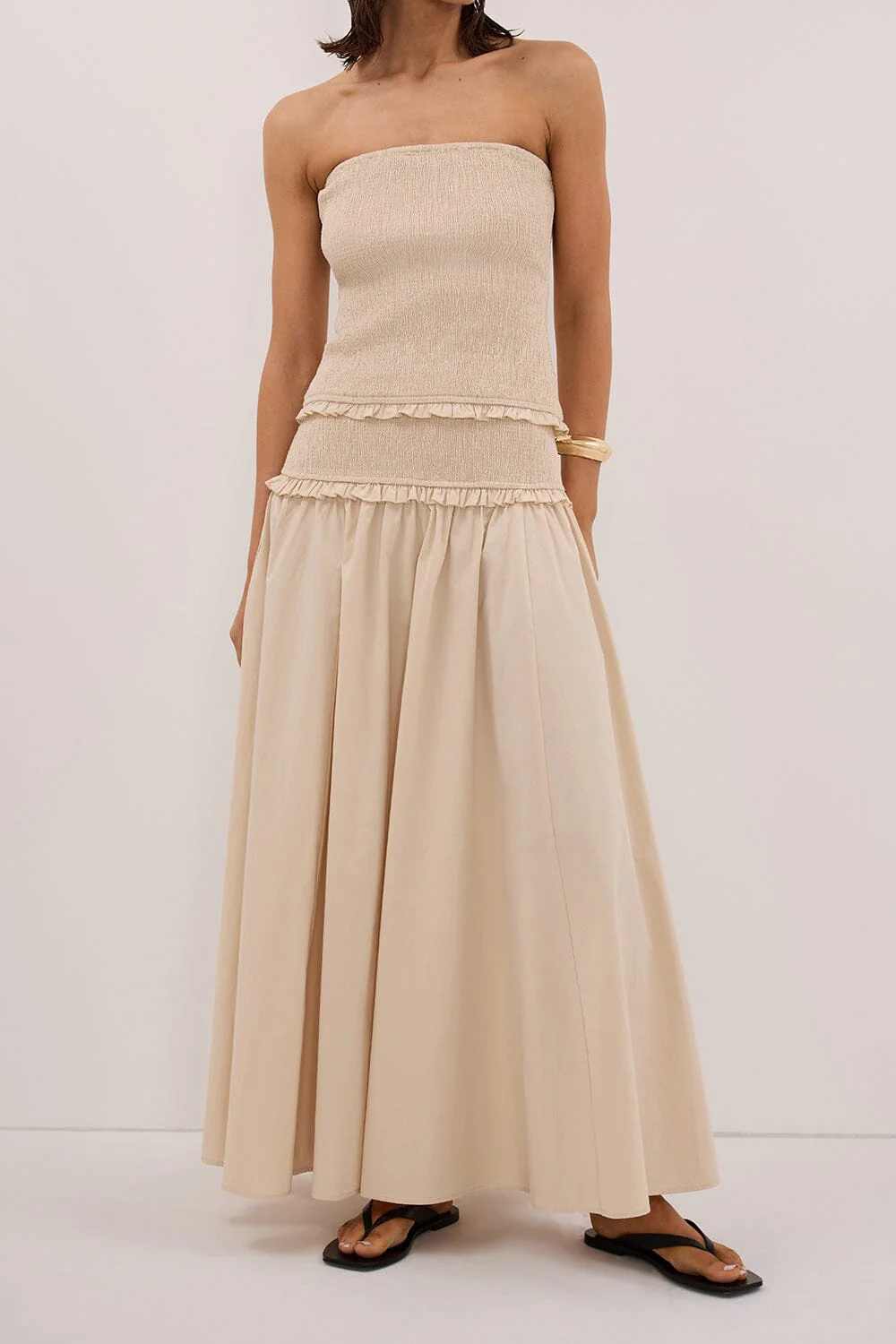 EDIE STONE COTTON MIDI SKIRT - Image 2