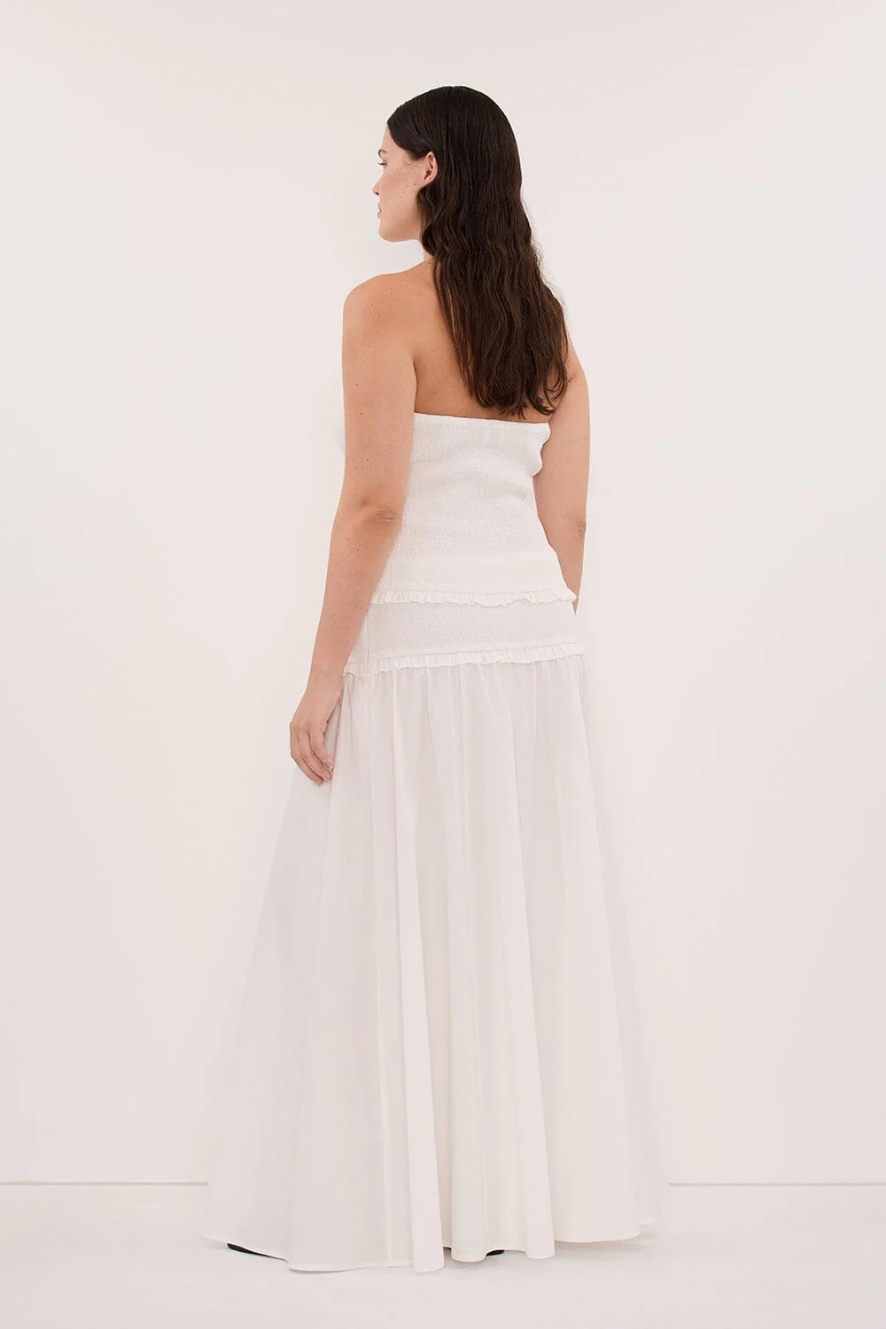 EDIE WHITE STRAPLESS COTTON TOP - Image 7