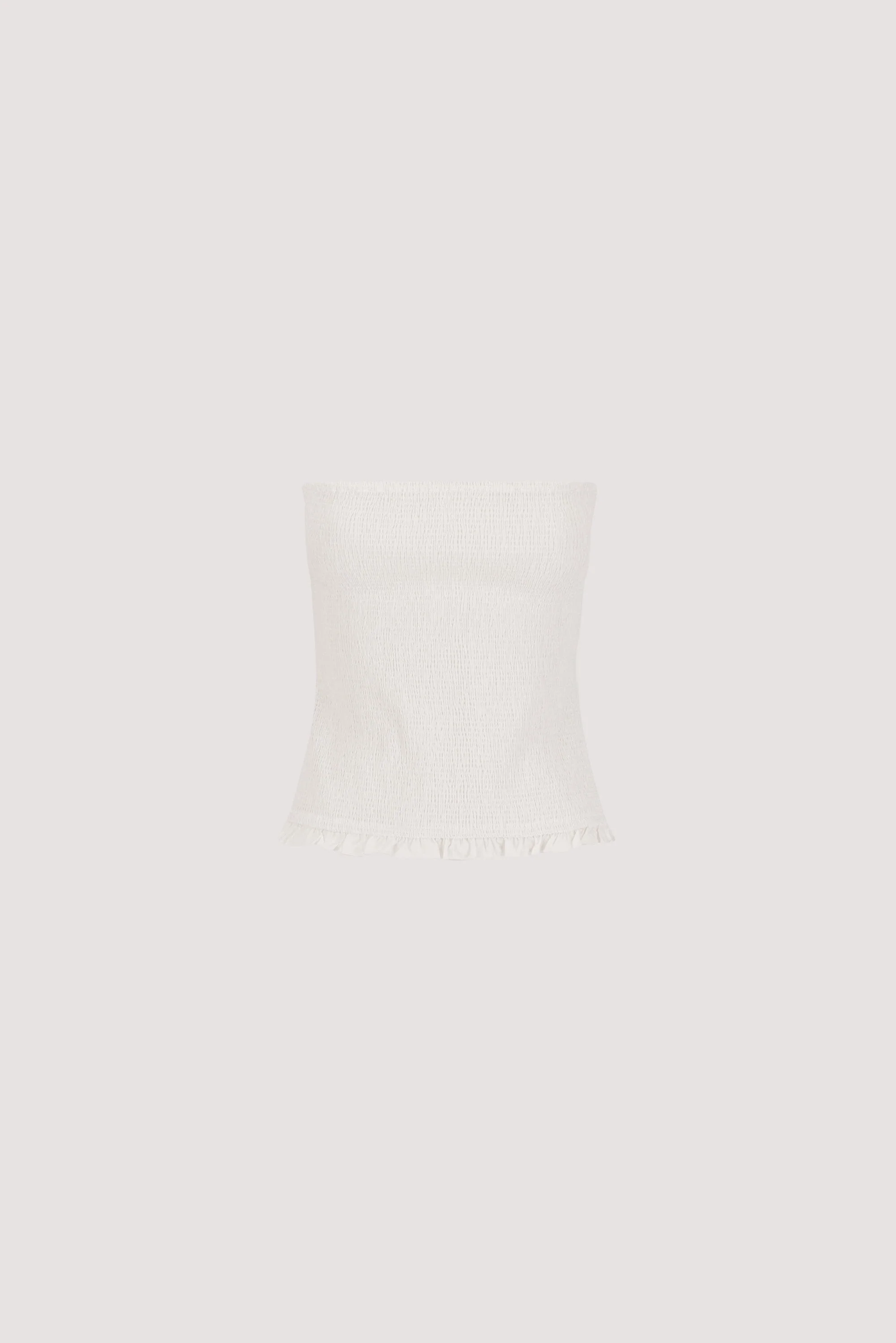 EDIE WHITE STRAPLESS COTTON TOP - Image 8