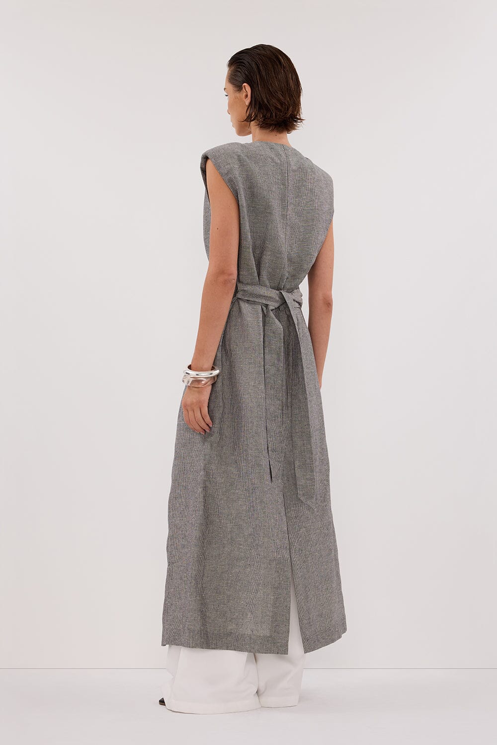 ELIAS CHARCOAL LONGLINE VEST - Image 4
