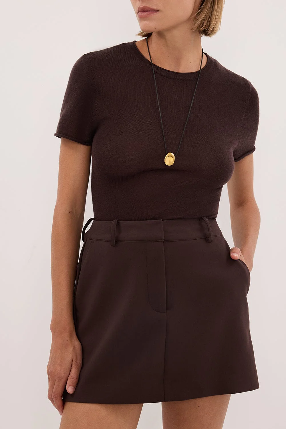 ELLE DARK CHOC SKORT - Image 5