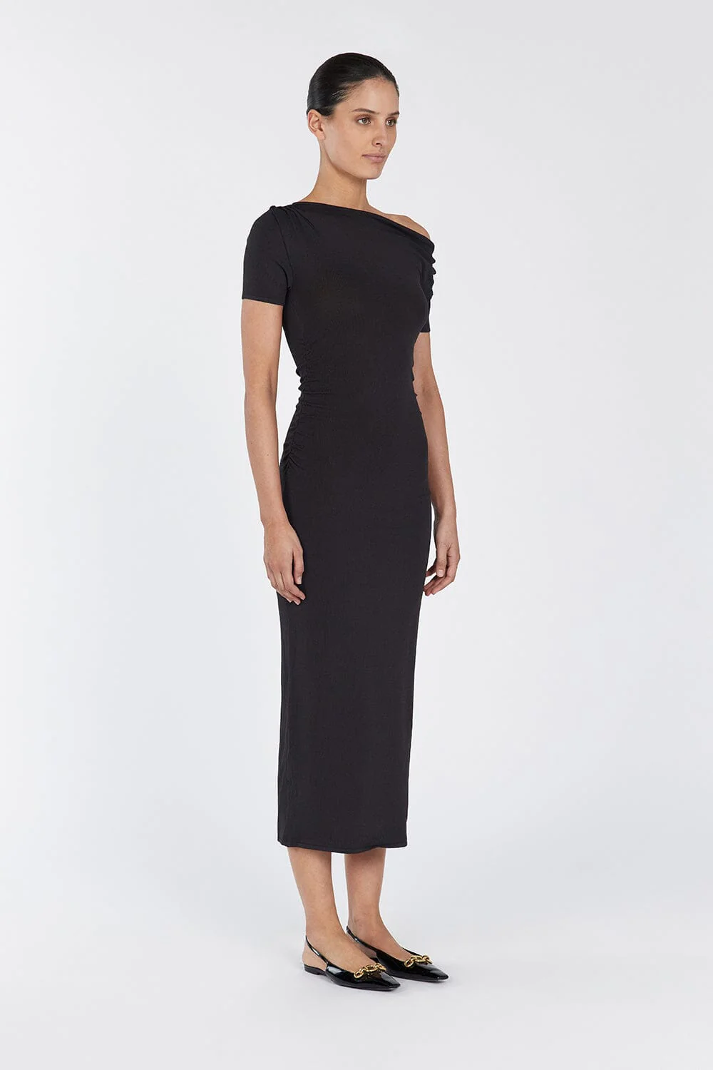 ENZO BITTER CHOC MIDI DRESS - Image 3