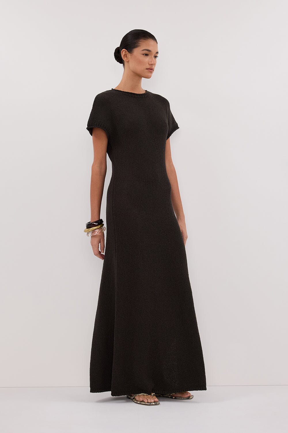 ERIN PETROL KNIT MAXI DRESS - Image 3