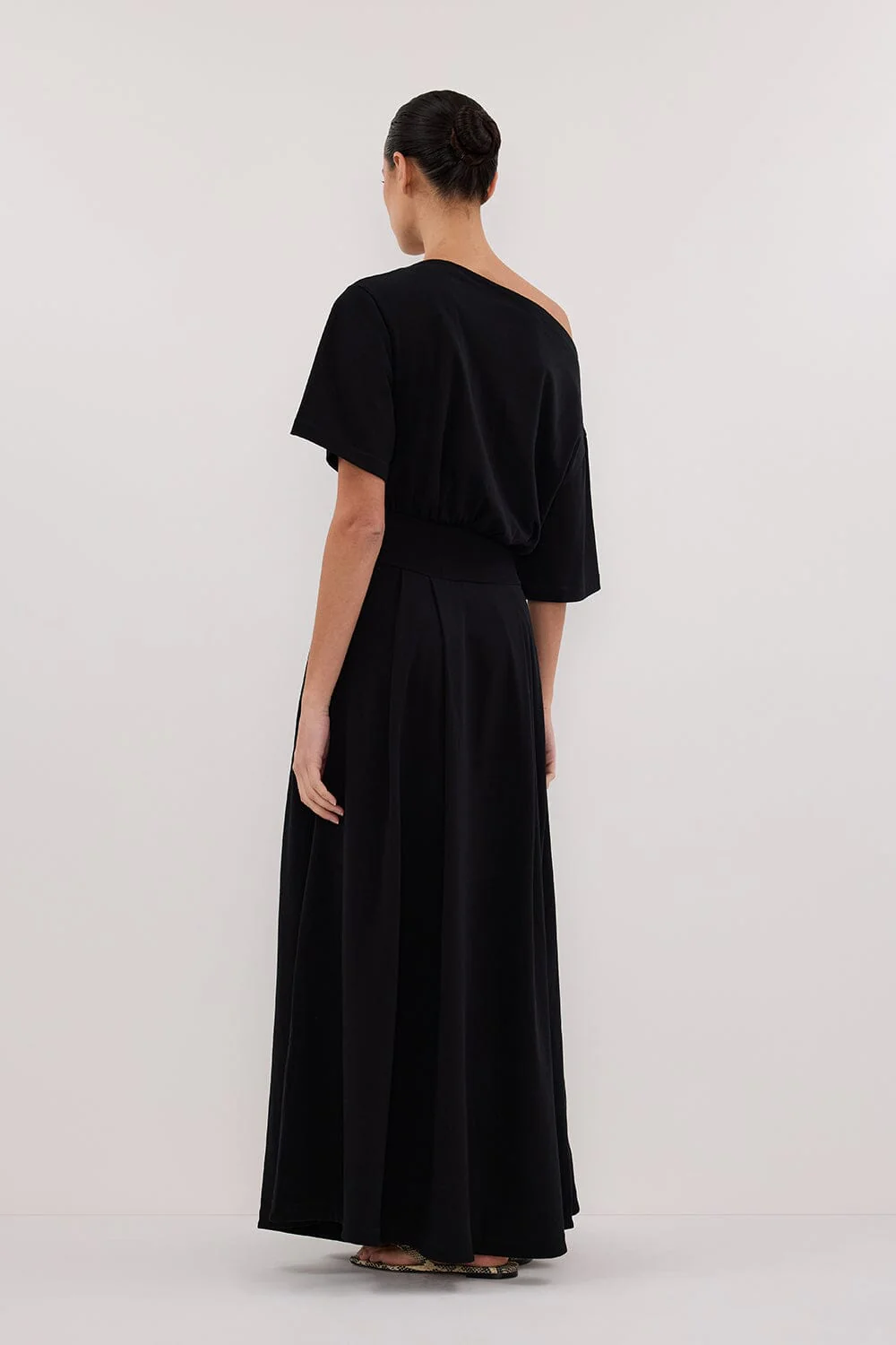 ESME BLACK ASYM MAXI DRESS - Image 4