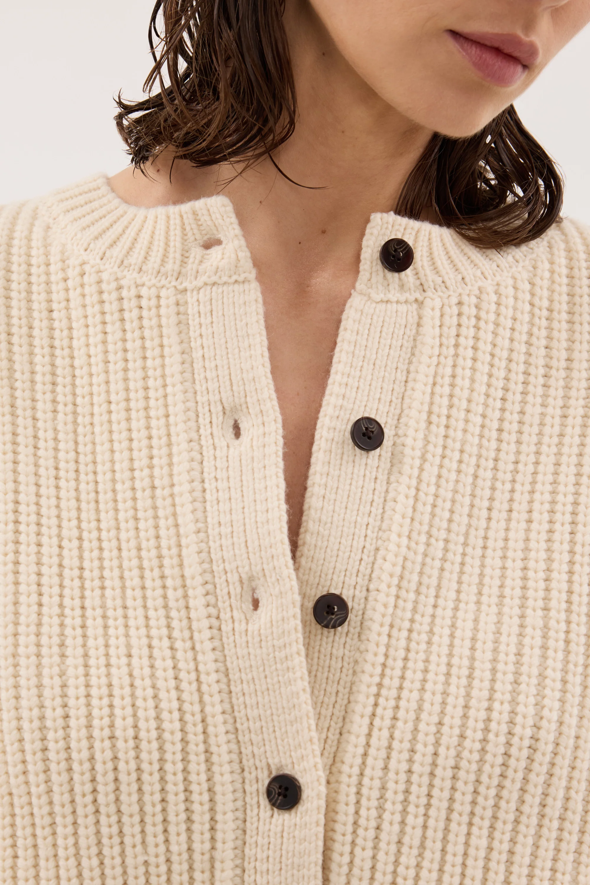 EVALINA SANDSTONE KNIT CARDIGAN - Image 5