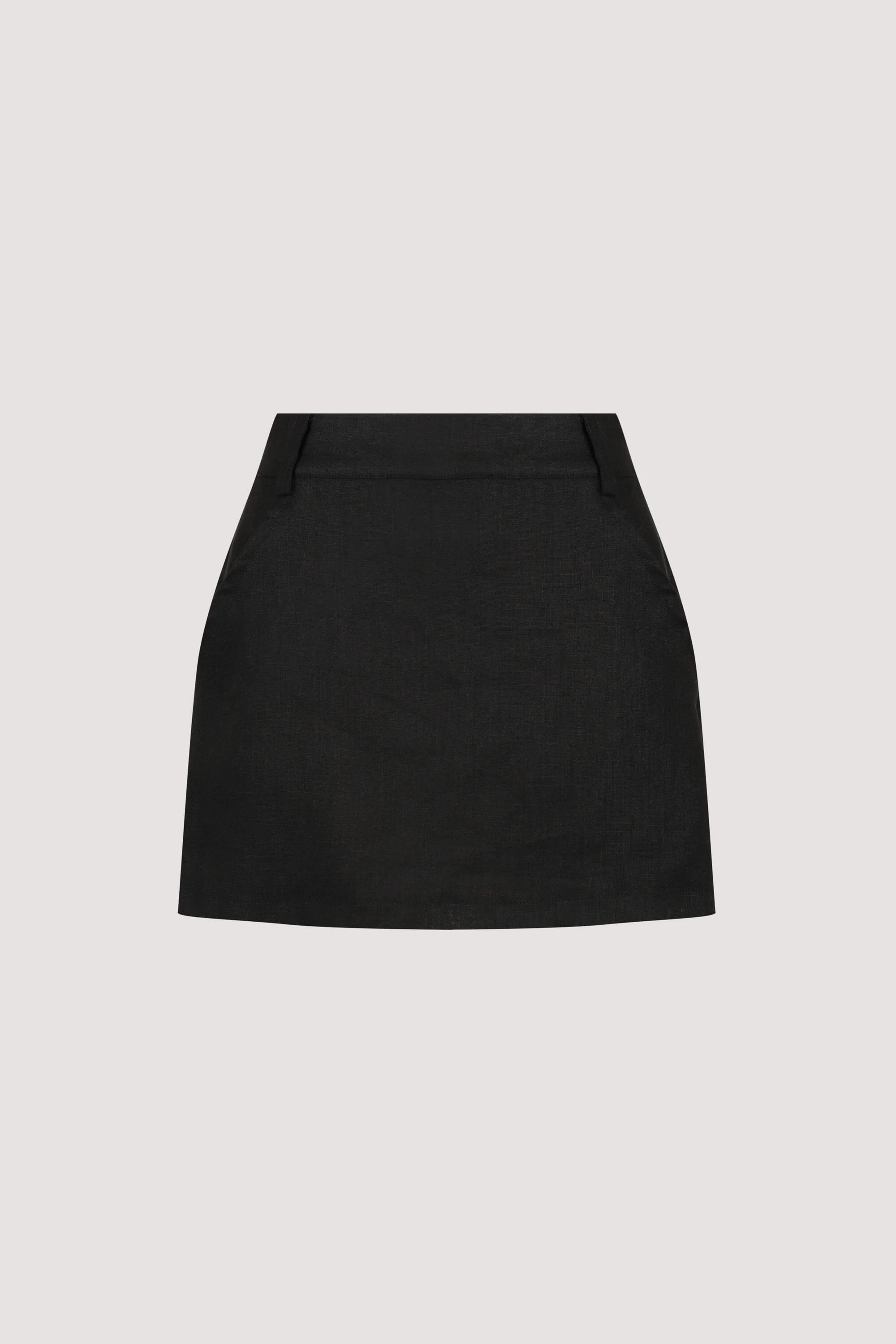 EVIE BLACK LINEN SKORT - Image 8