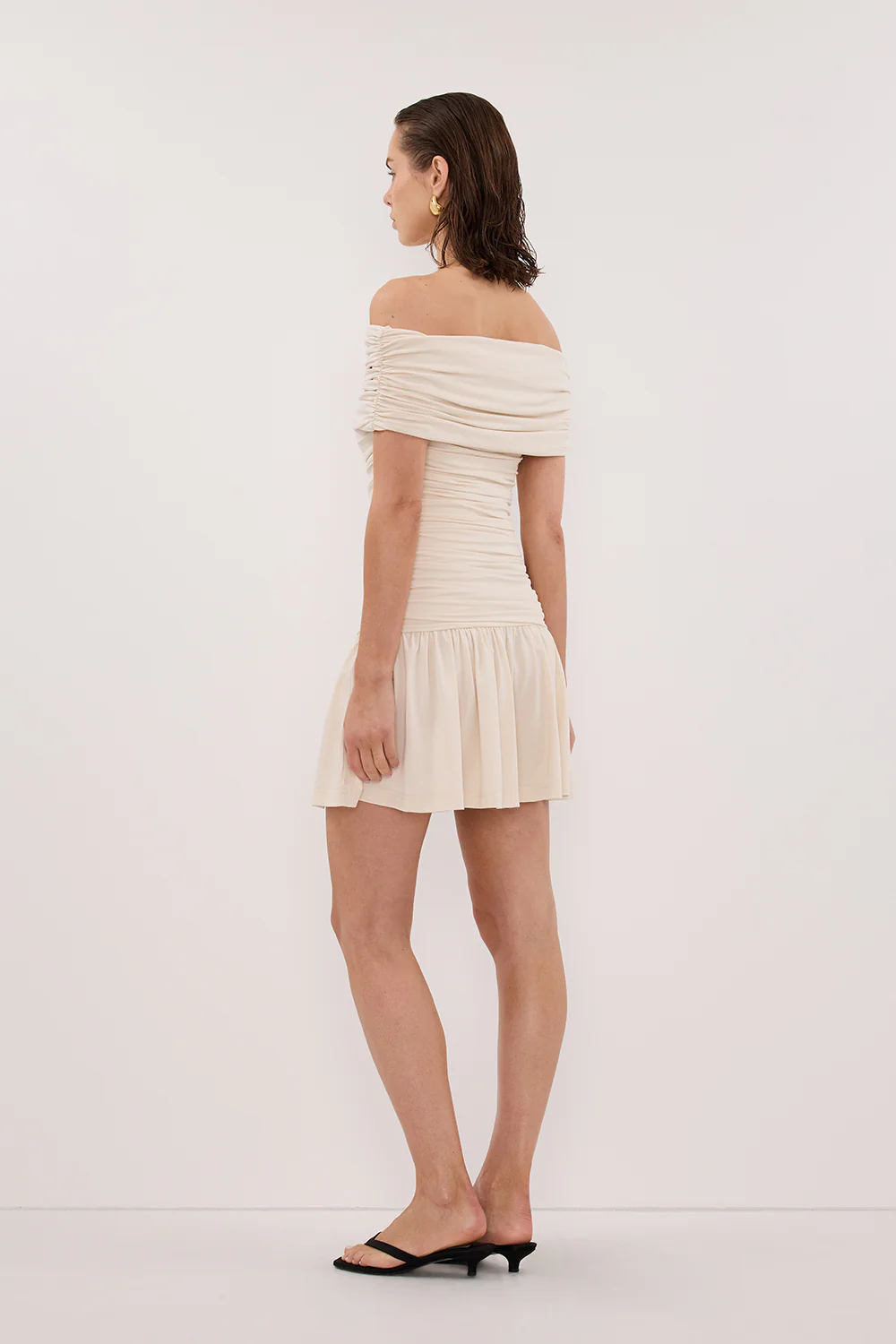 FEZ BONE OFF SHOULDER MINI DRESS - Image 4