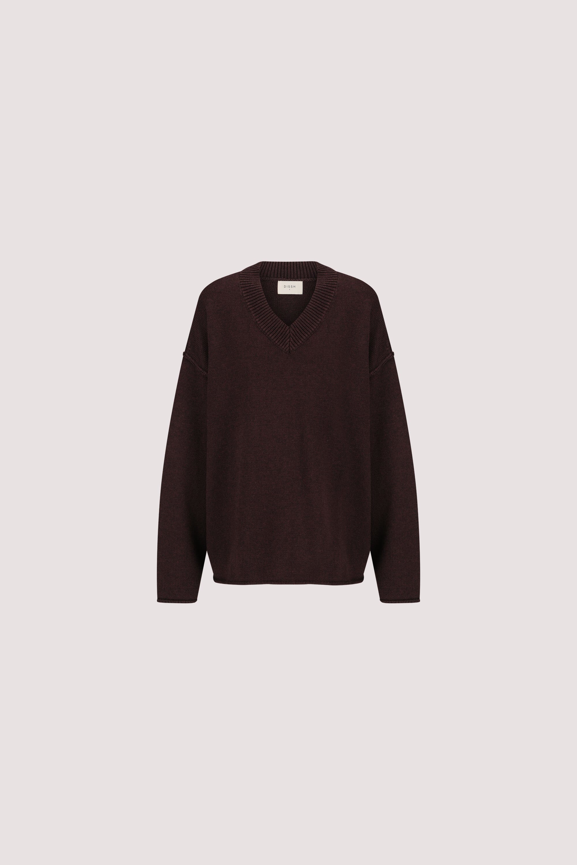 FLINT PLUM V NECK KNIT JUMPER - Image 7