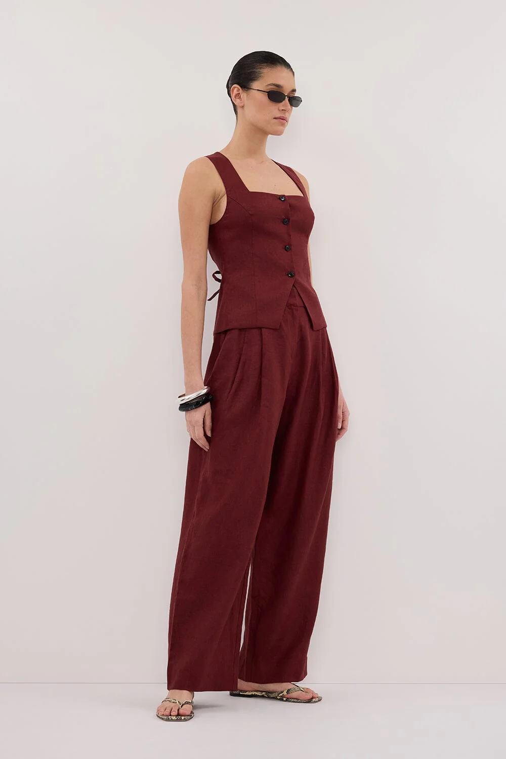FRAN SAHARA LINEN VEST - Image 3