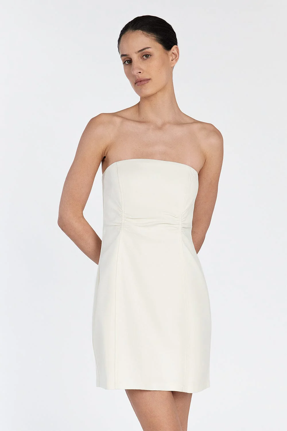 FRANCES CREAM STRAPLESS MINI DRESS - Image 2