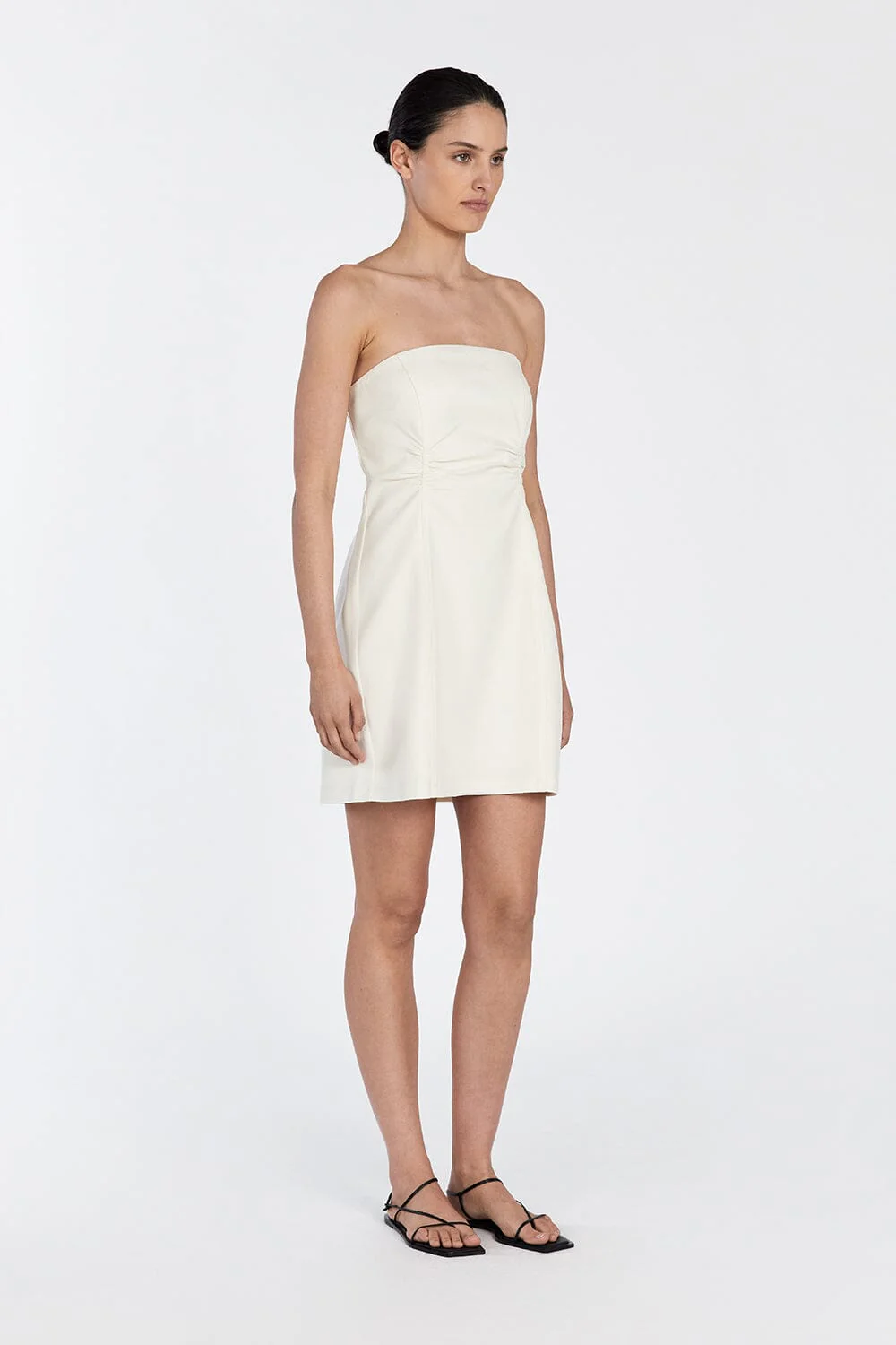 FRANCES CREAM STRAPLESS MINI DRESS - Image 3