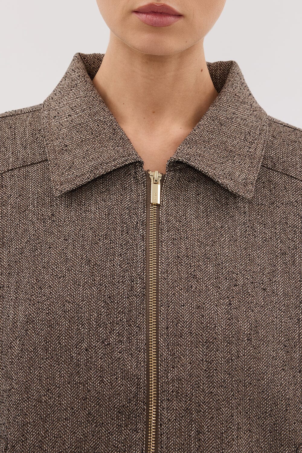 FRANKIE CHOC TWEED BOMBER JACKET - Image 6