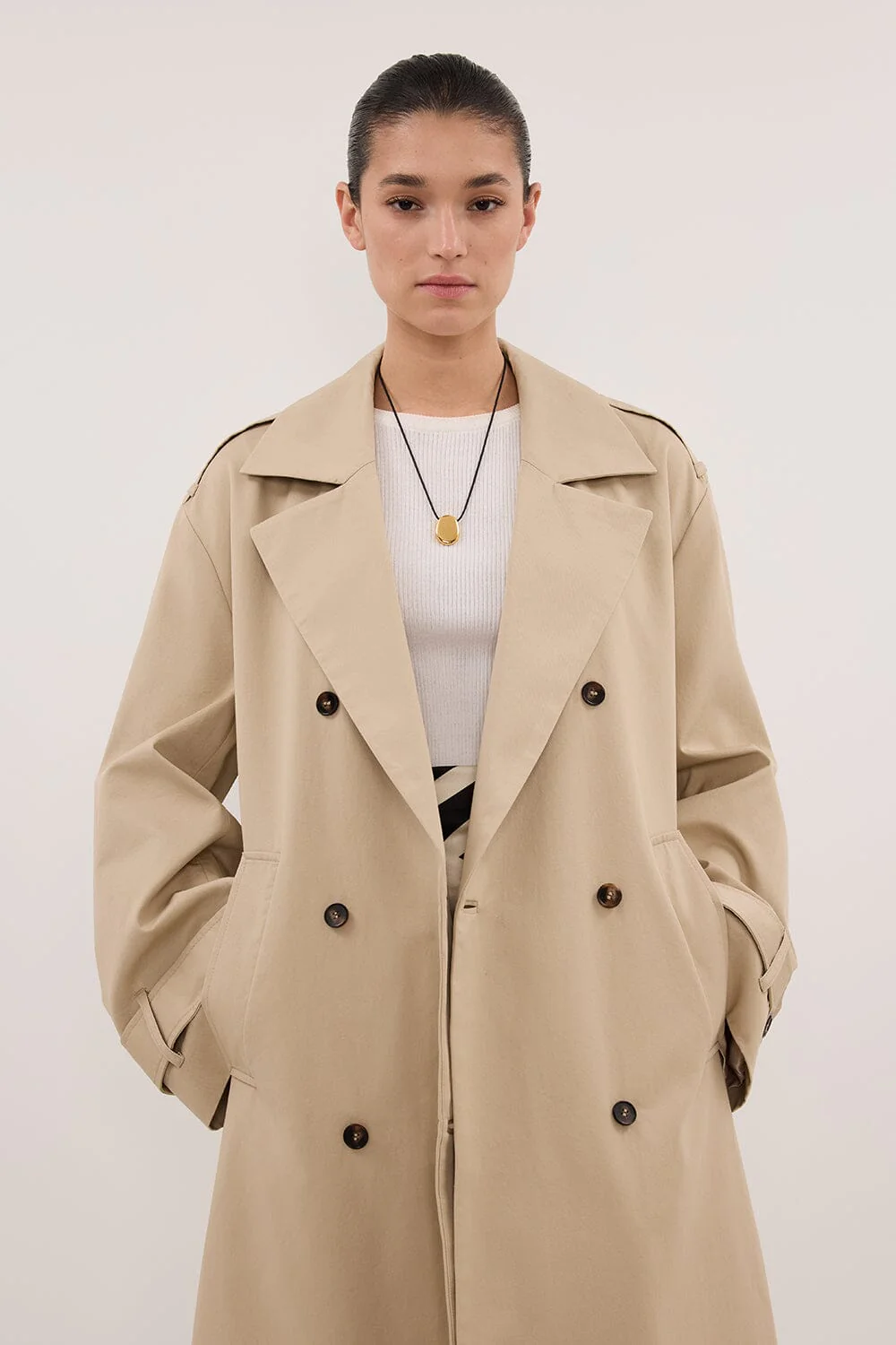 GABRIEL NATURAL BELTED TRENCH COAT - Image 2