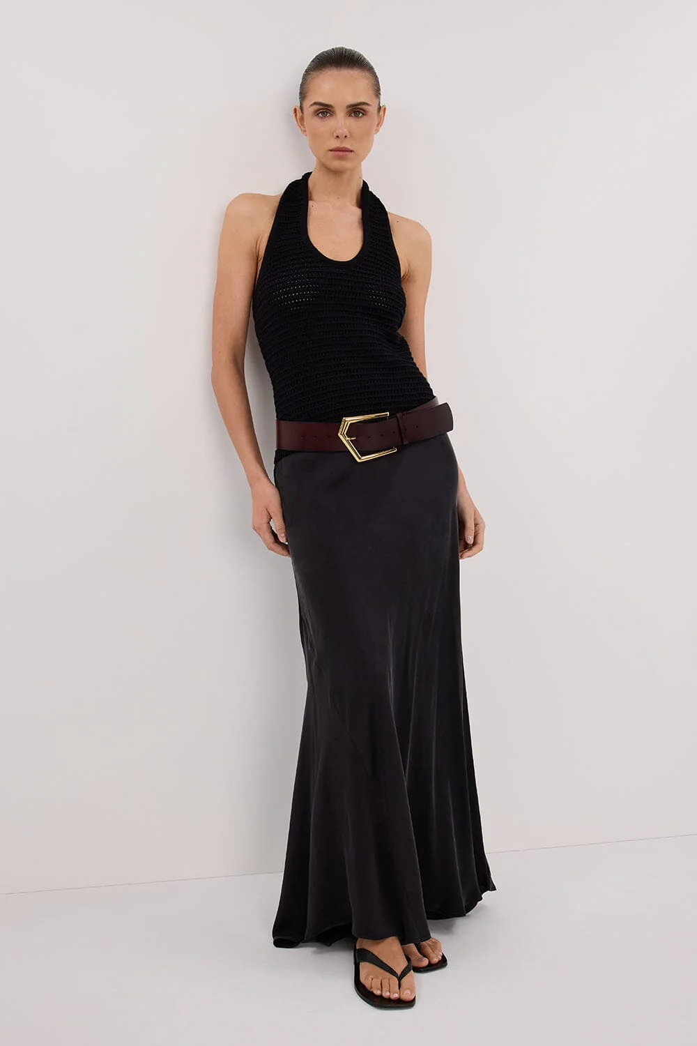 GINA BLACK HALTER CROCHET TOP - Image 7