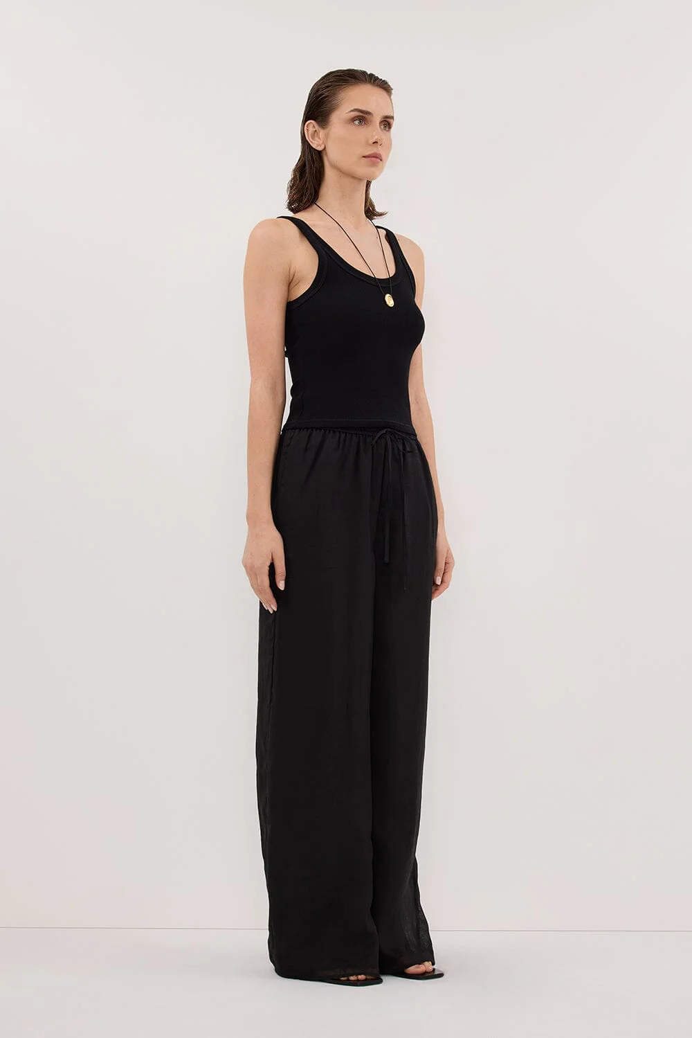 GINNY BLACK RAMIE PANT - Image 3