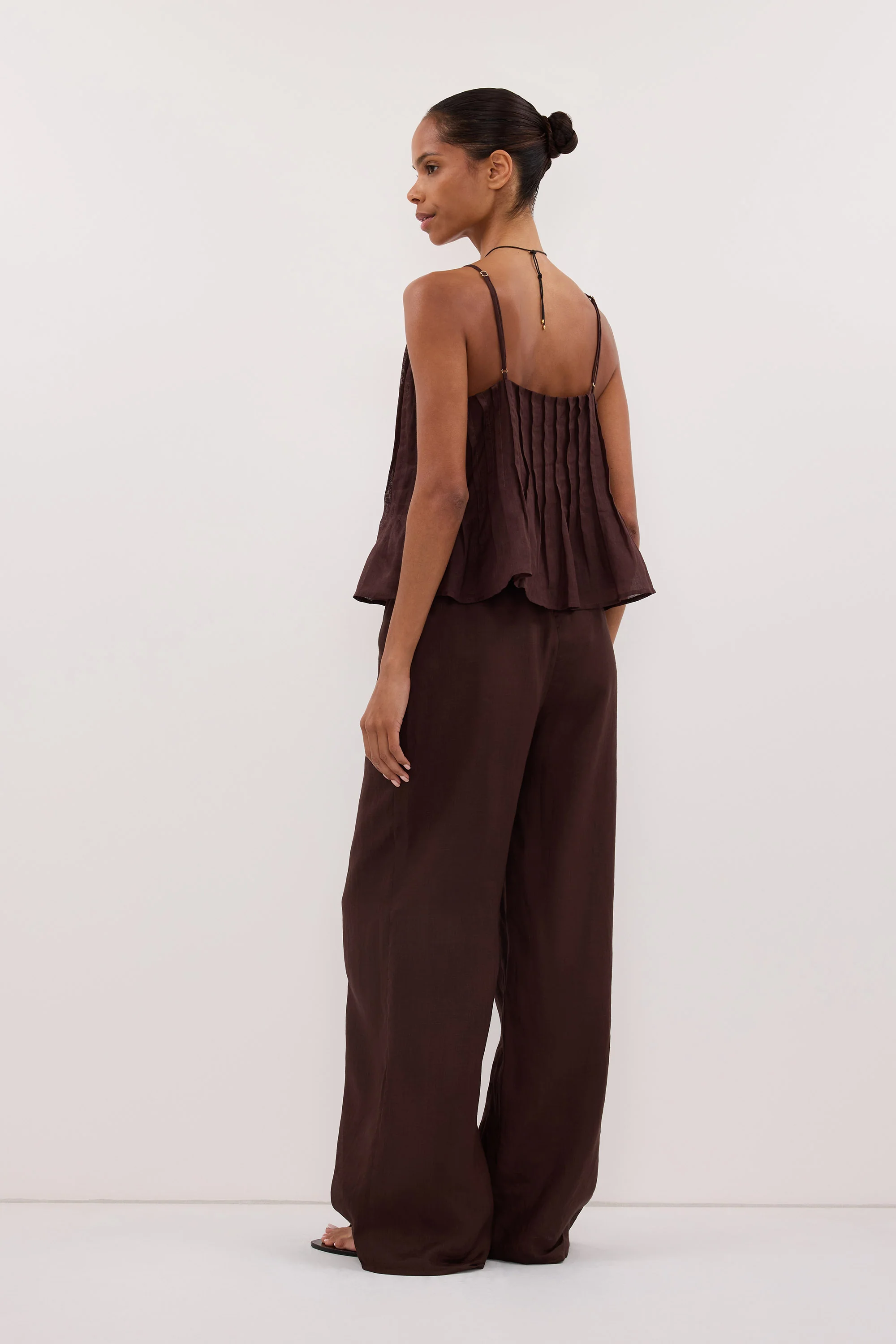 GINNY BURNT CHOC RAMIE PANT - Image 4