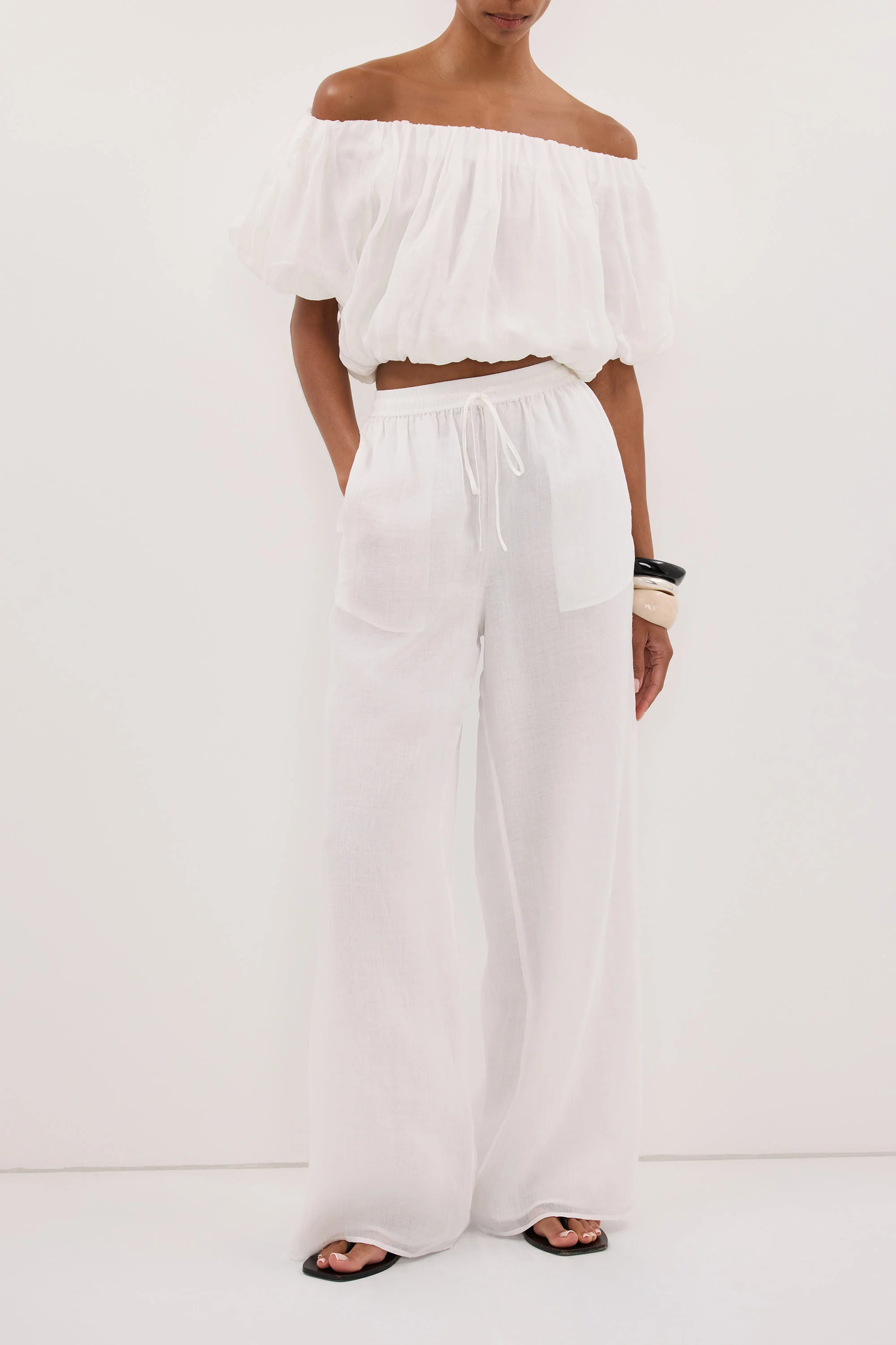 GINNY WHITE RAMIE PANT - Image 2