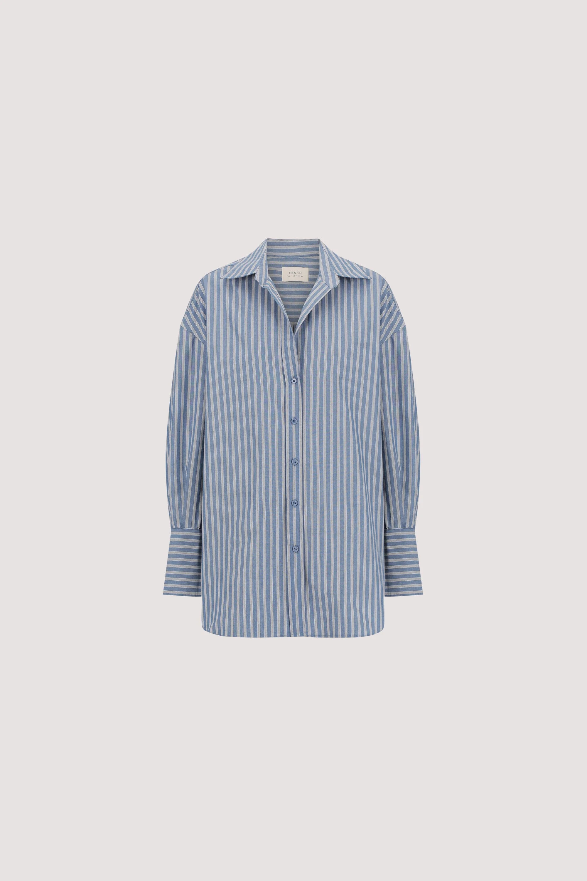 GRACIE LONG SLEEVE BLUE STRIPE SHIRT - Image 9