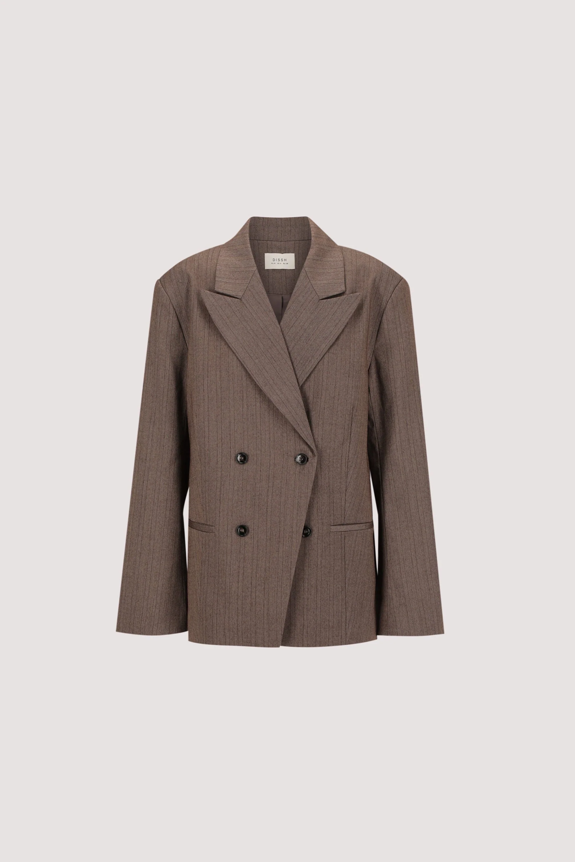 HAILEY CHOC OVERSIZED STRIPE TIE BLAZER - Image 7