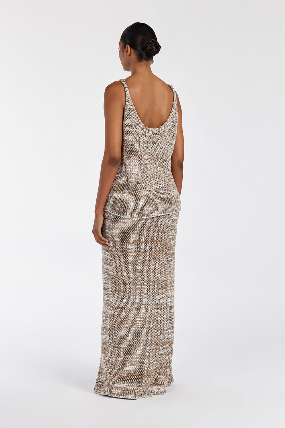 HEIDI TAN MARLE KNIT MIDI SKIRT - Image 3