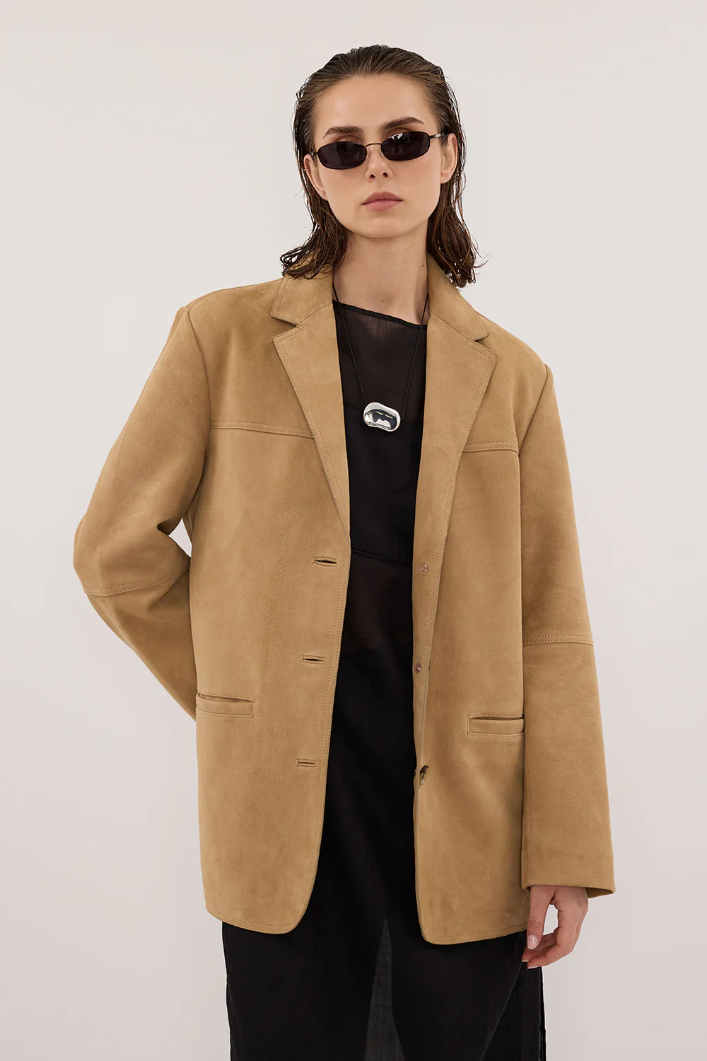 HENDRIX PAMPAS OVERSIZED SUEDE LEATHER JACKET - Image 3