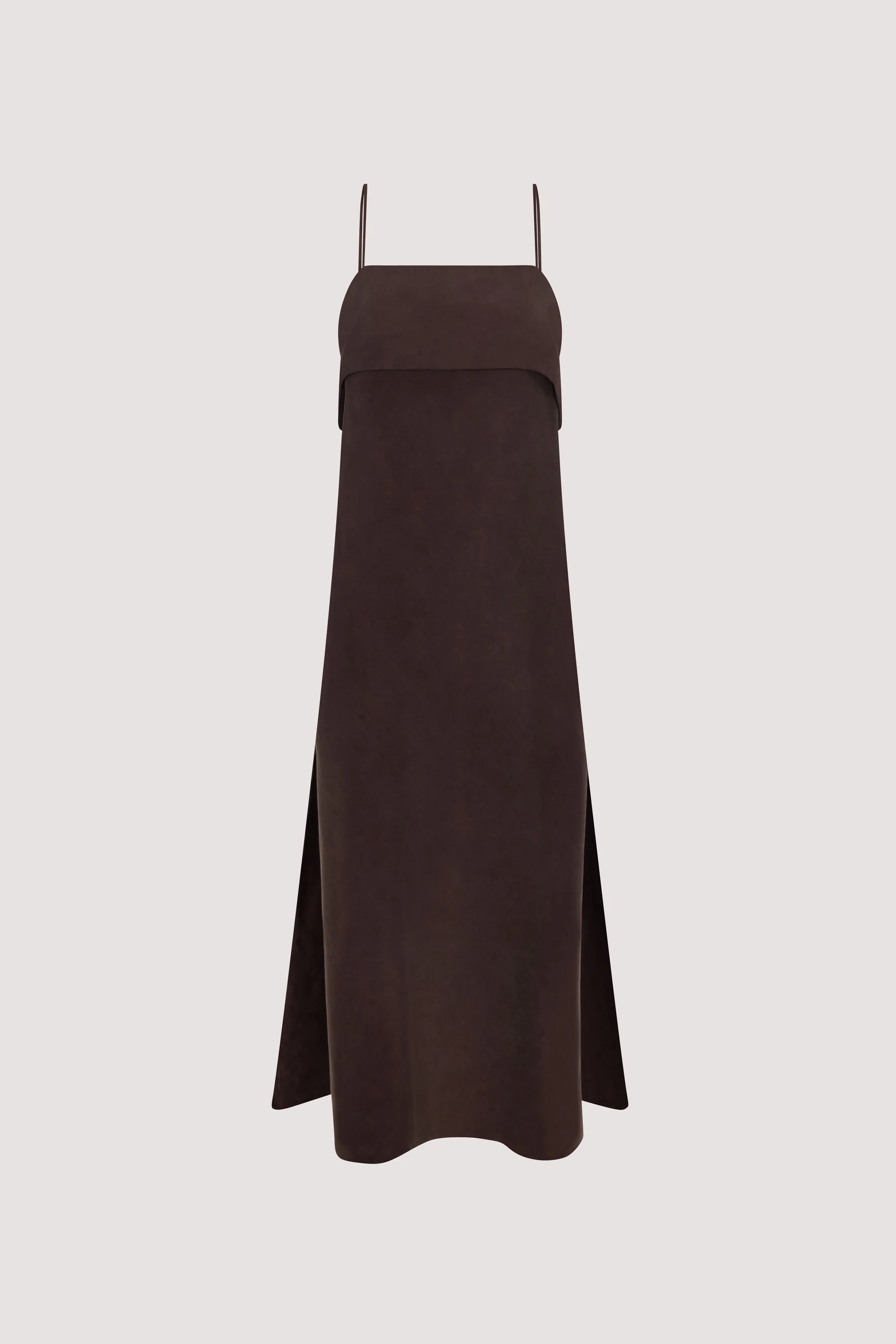 IDA PLUM CHOC CUPRO MIDI DRESS - Image 6