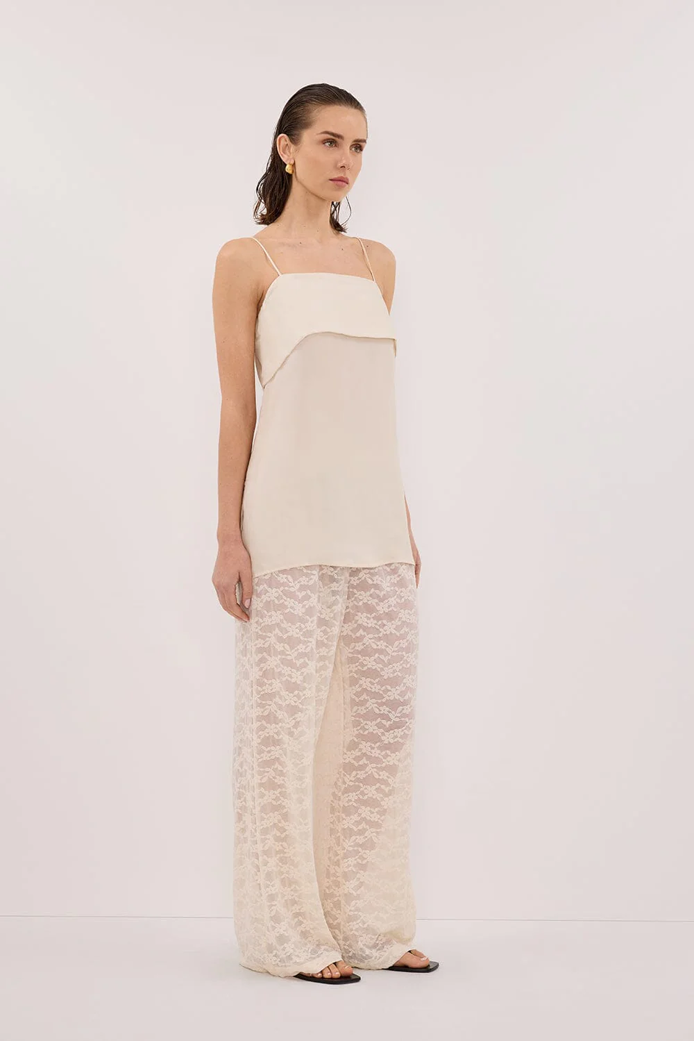 IDA SANDSTONE SLEEVELESS FOLDOVER CAMI TOP - Image 3