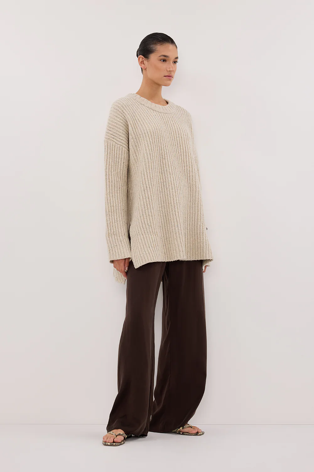 INDIA CREAM MARLE KNIT JUMPER - Image 3