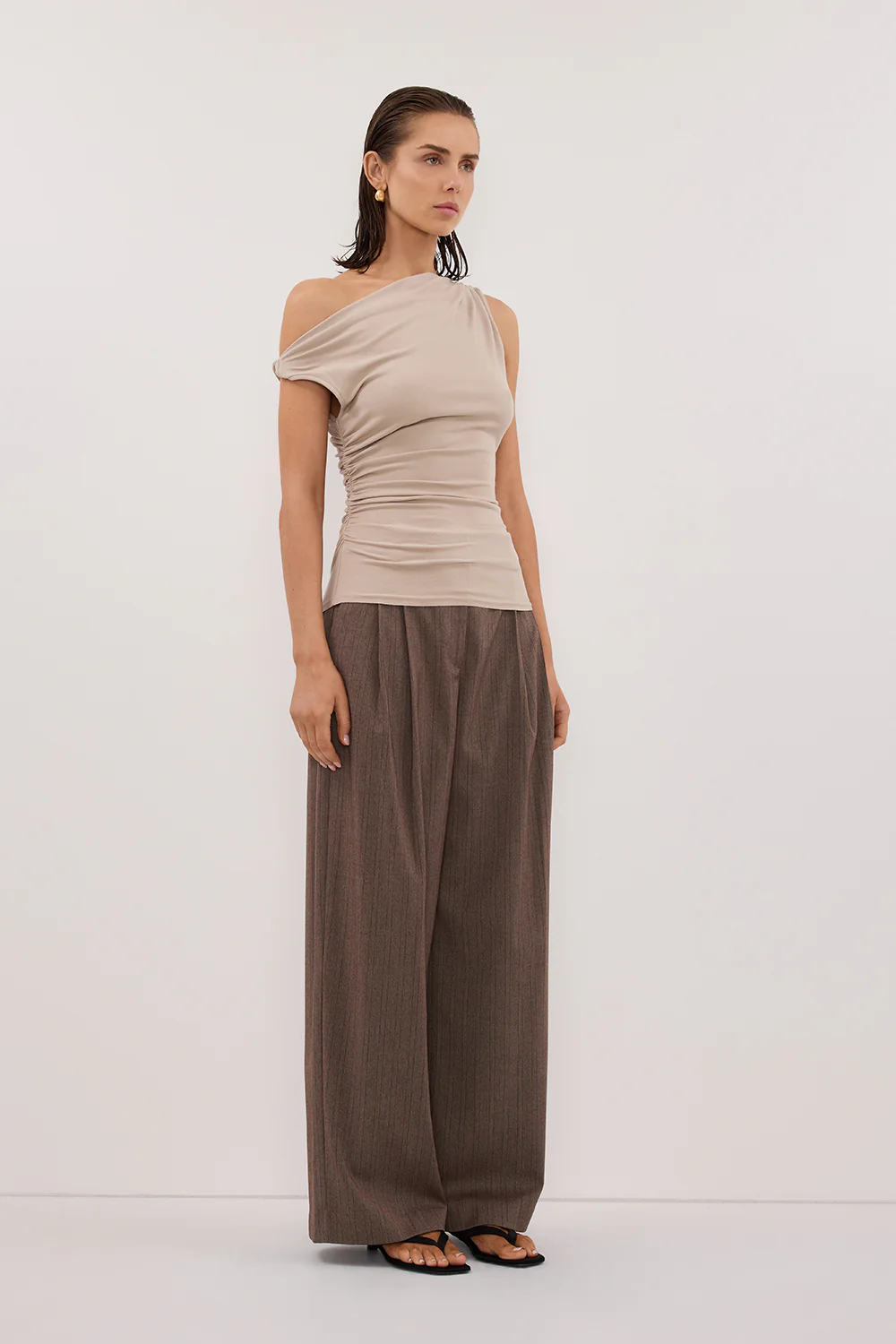 INEZ STONE ASYM KNIT TOP - Image 3