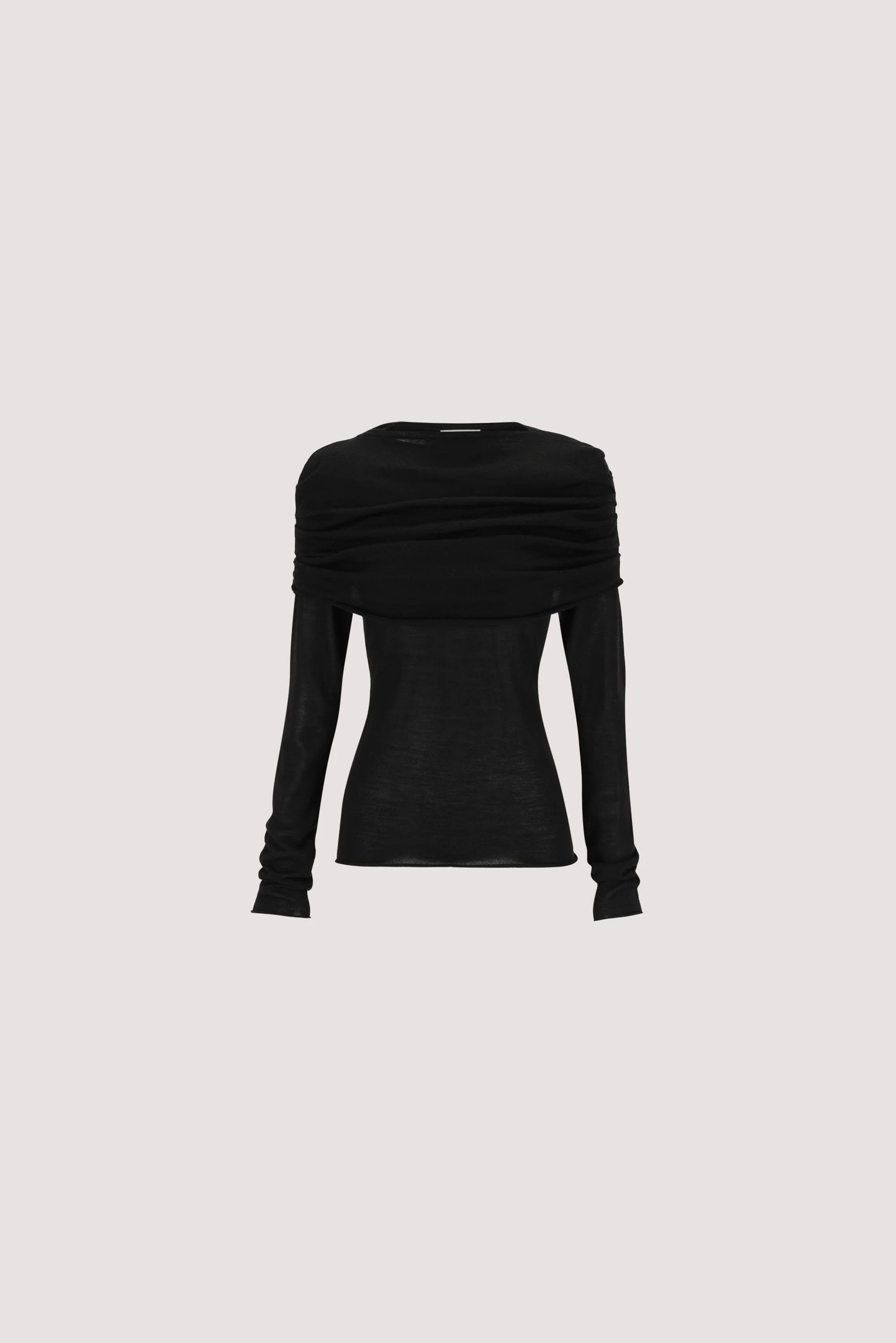 IVY BLACK MERINO LONG SLEEVE TOP - Image 7