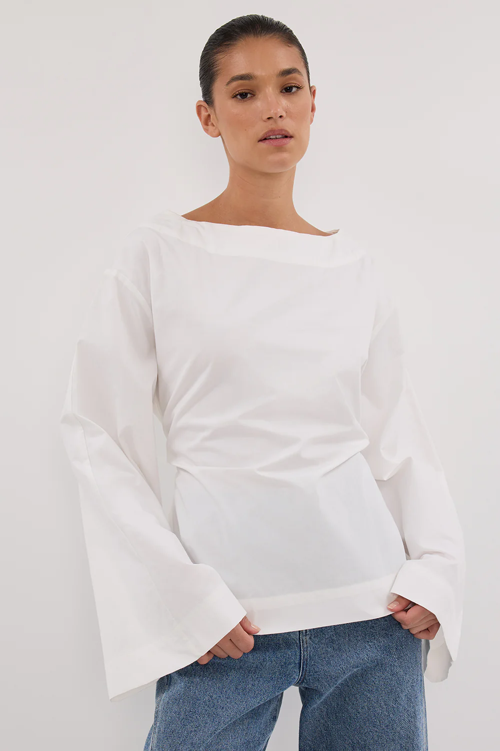 IVY WHITE LONG SLEEVE TOP - Image 2