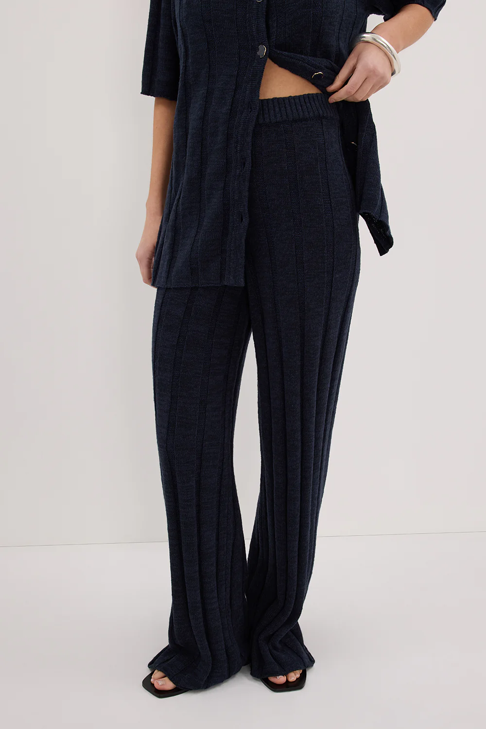 JAZZ INDIGO WIDE LEG KNIT PANT - Image 5