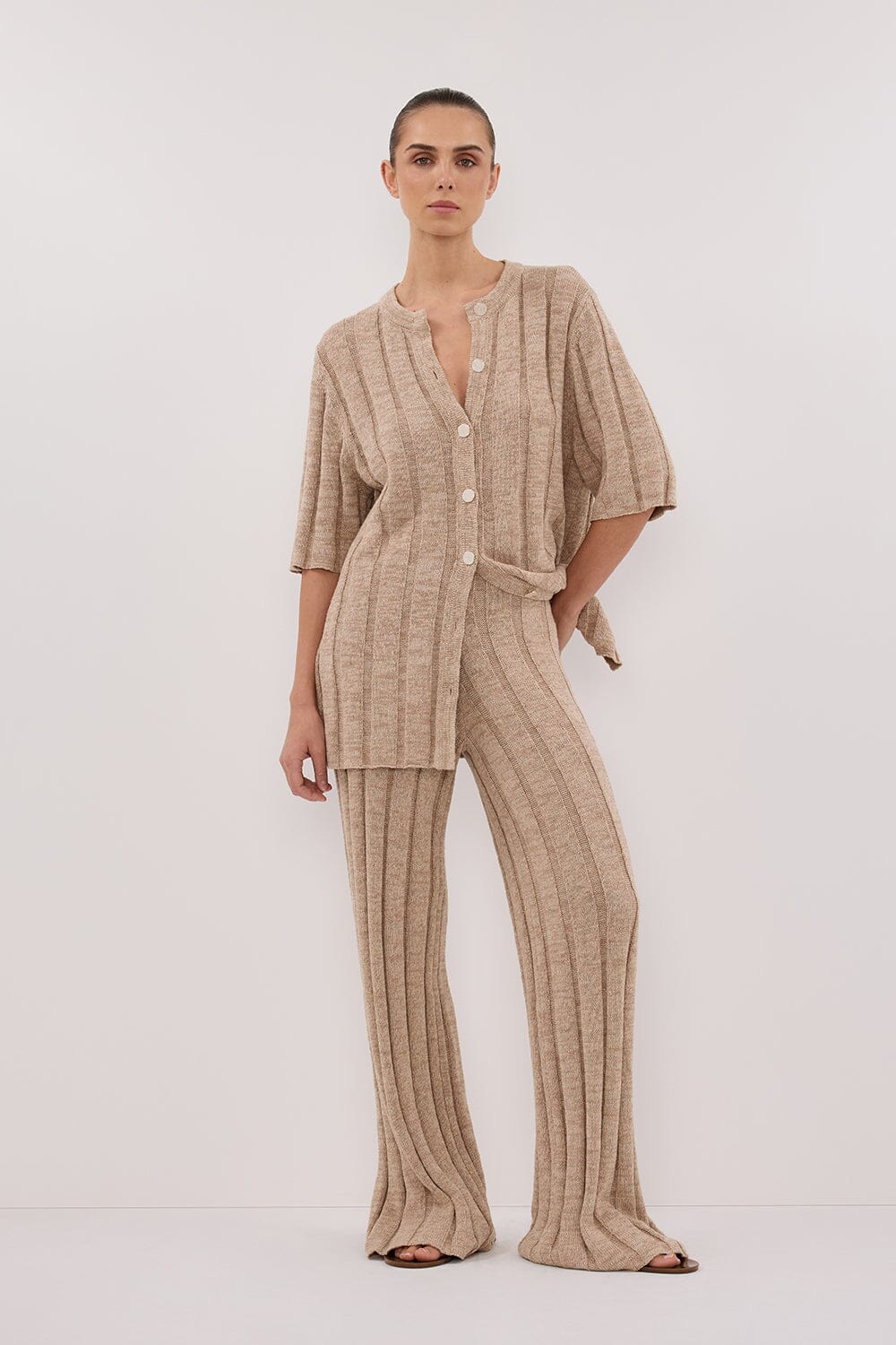 JAZZ NATURAL WIDE LEG KNIT PANT - Image 6
