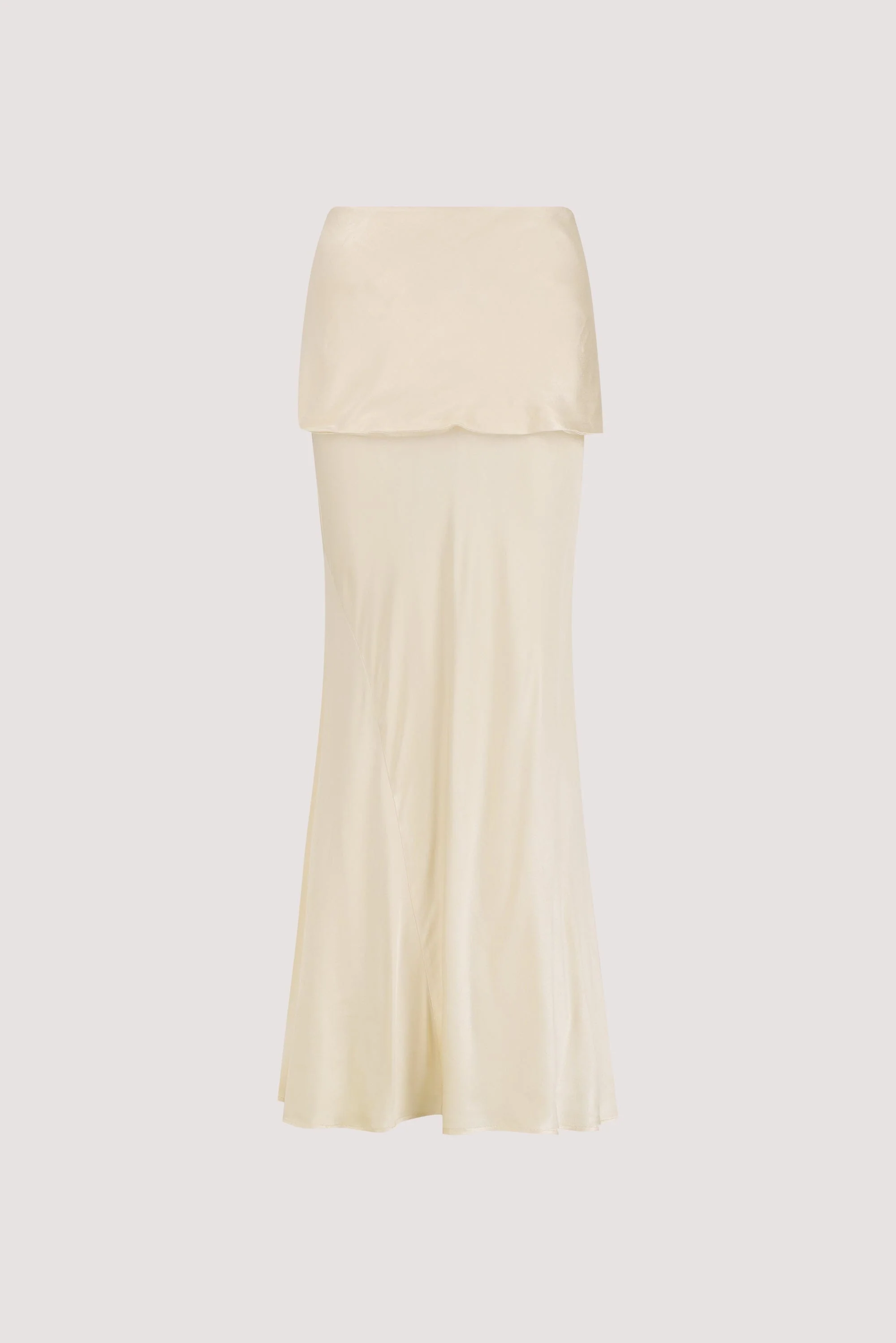 JELENA CREAM SATIN OVERLAY MAXI SKIRT - Image 8