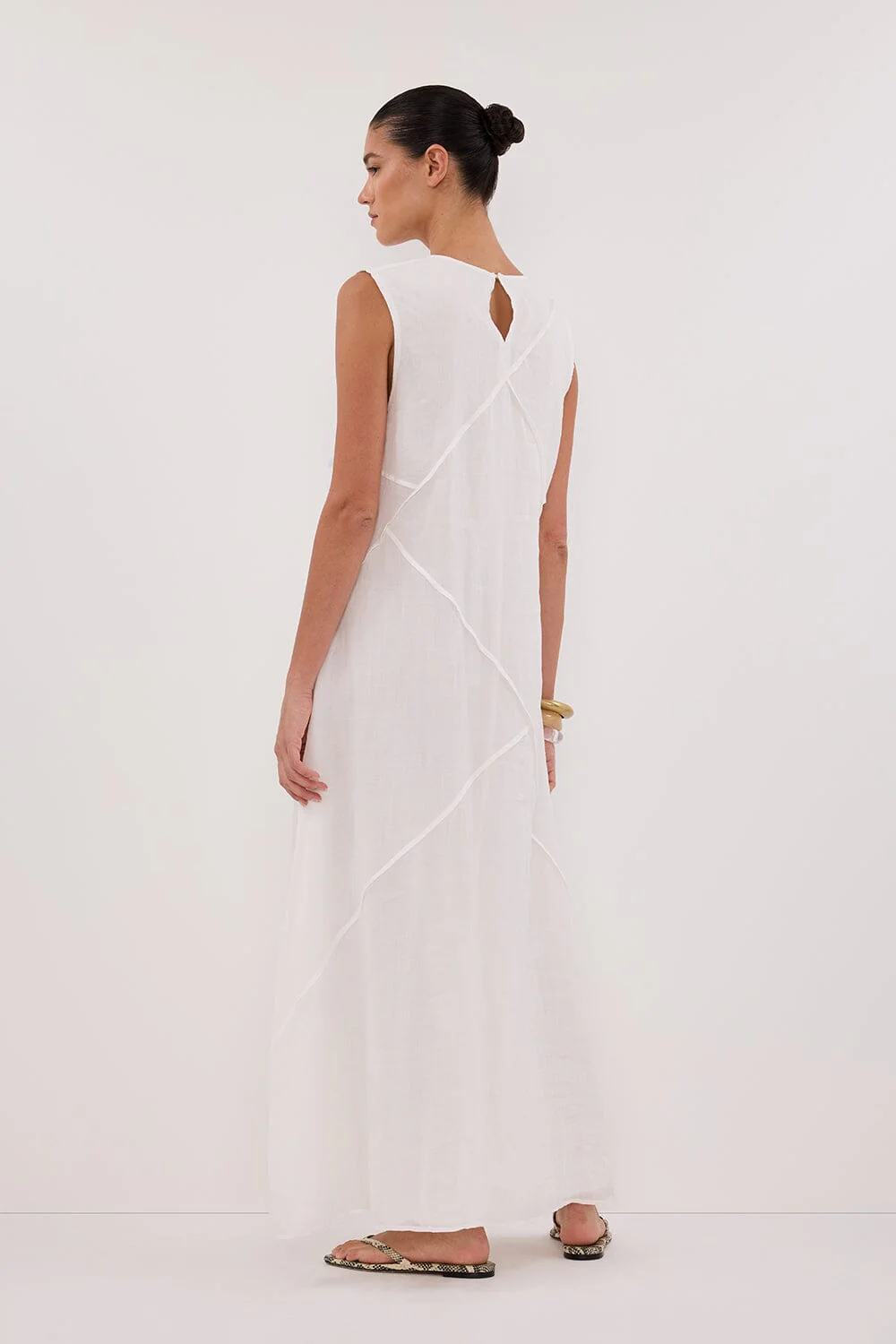 JONA WHITE RAMIE MIDI DRESS - Image 4