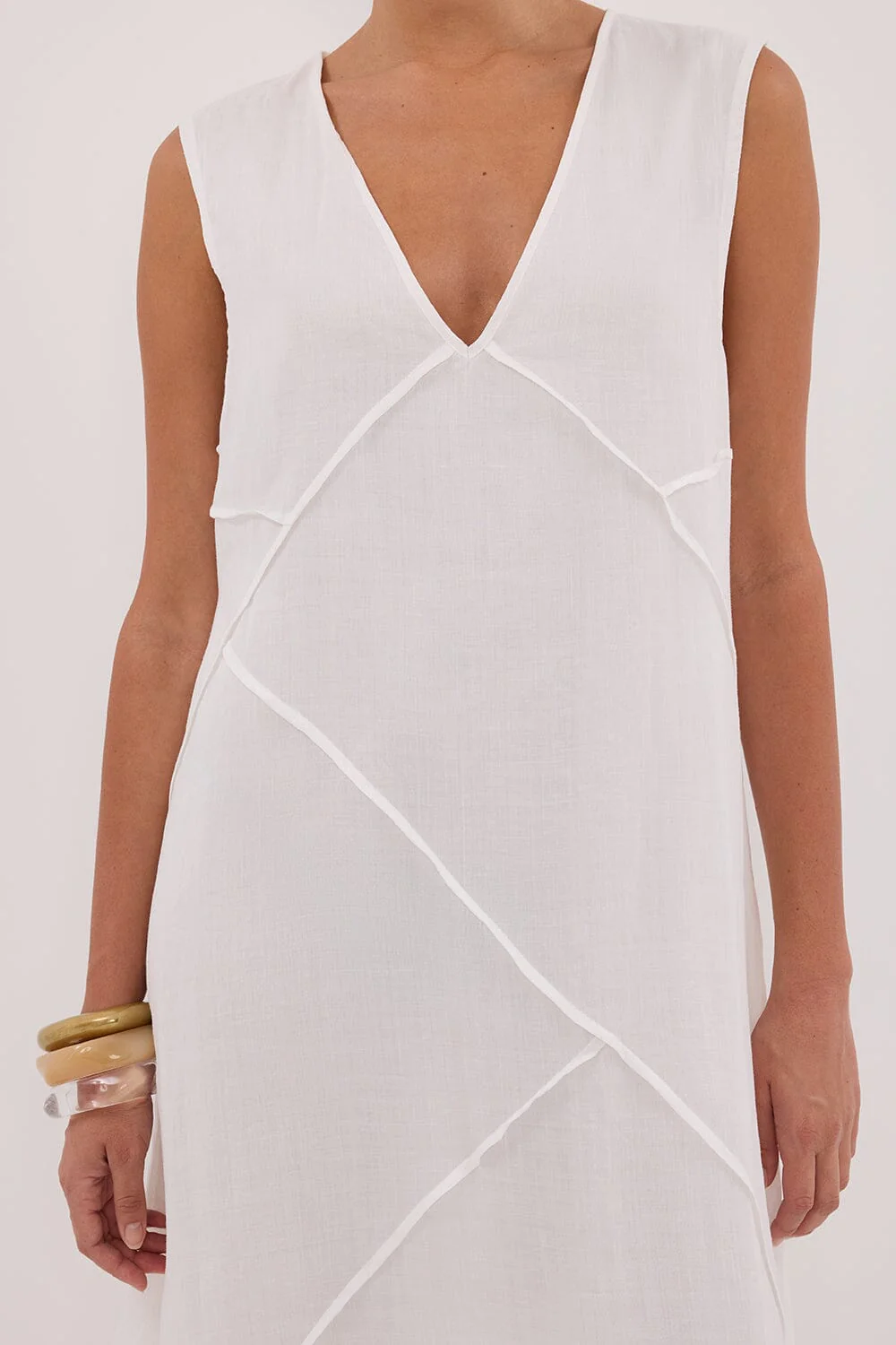 JONA WHITE RAMIE MIDI DRESS - Image 5