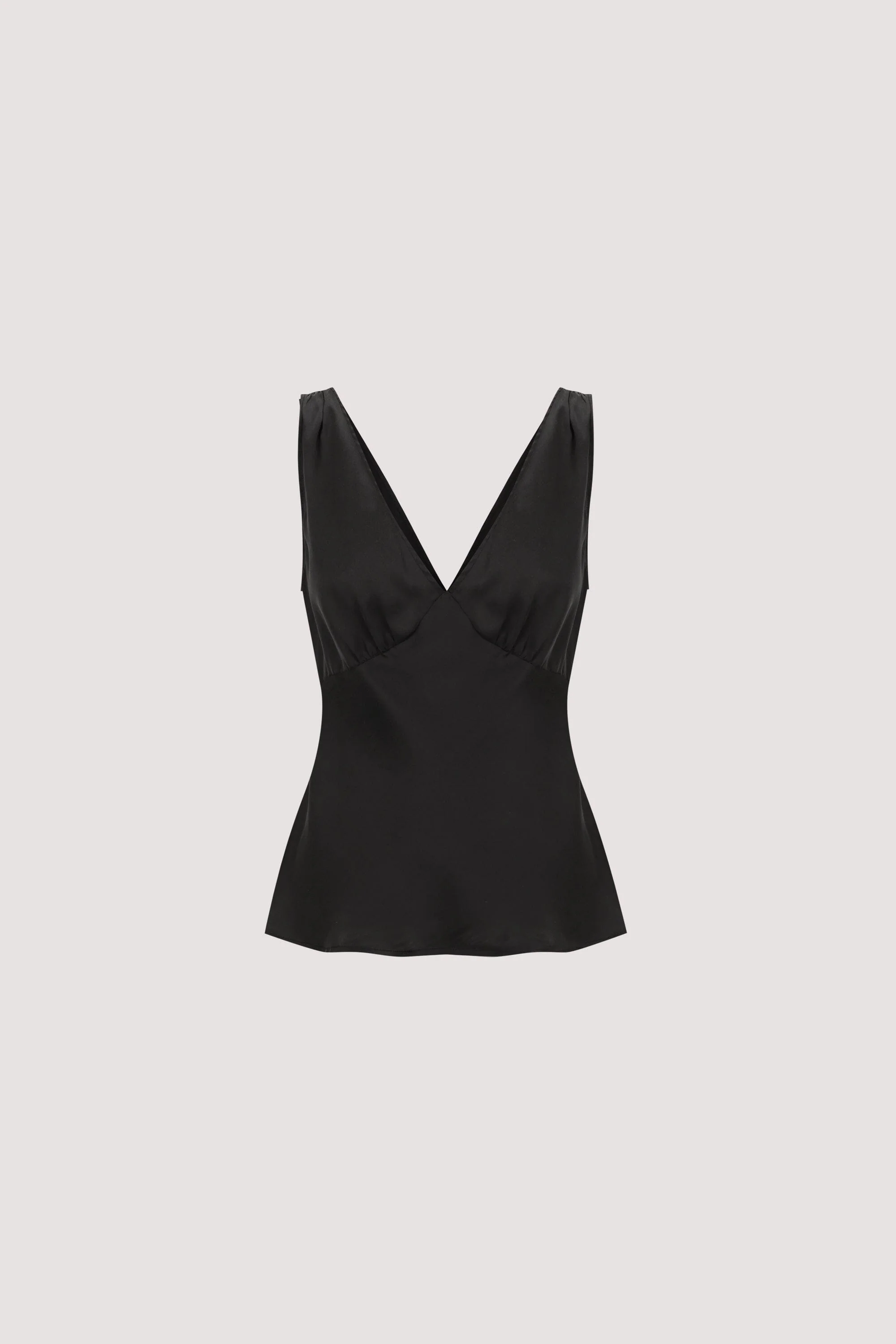 JORJA BLACK SLEEVELESS SILK TOP - Image 6