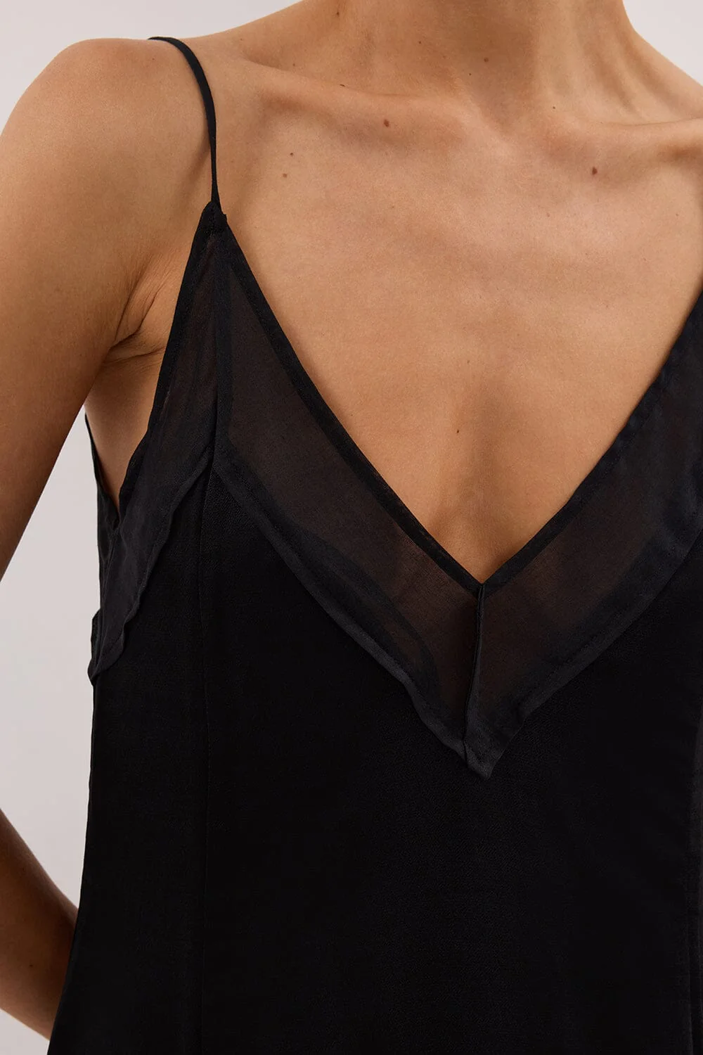 JUDE BLACK SATIN RAMIE CAMI TOP - Image 5