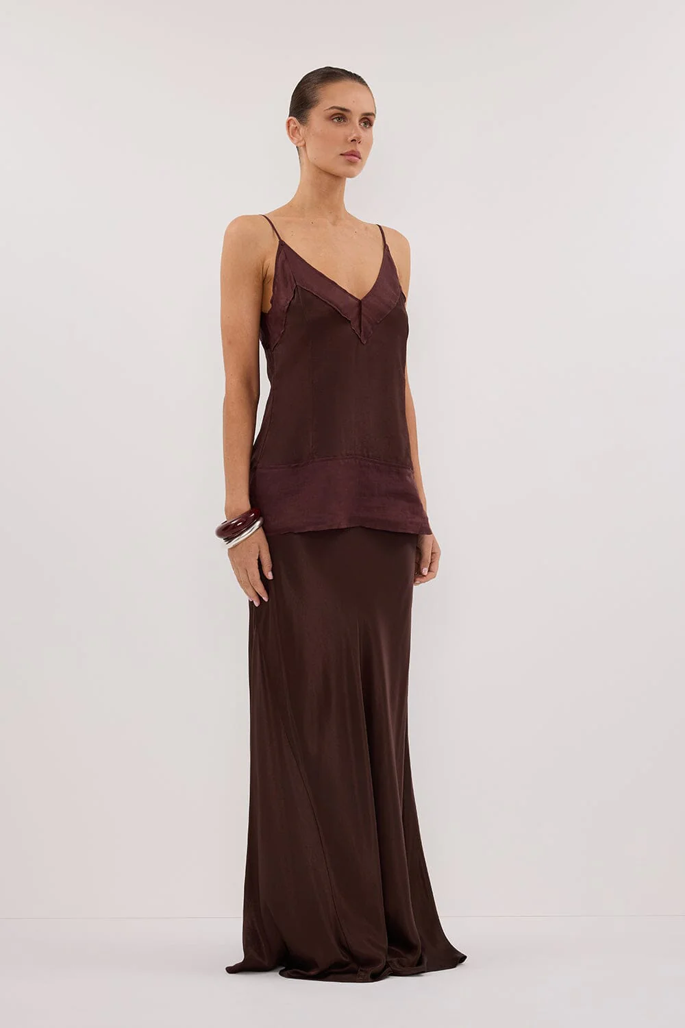 JUDE CHOC SATIN RAMIE CAMI TOP - Image 3