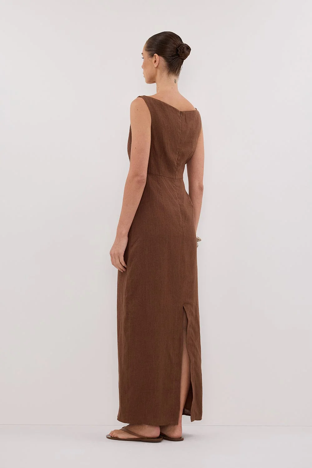 JULE FONDANT LINEN MIDI DRESS - Image 4